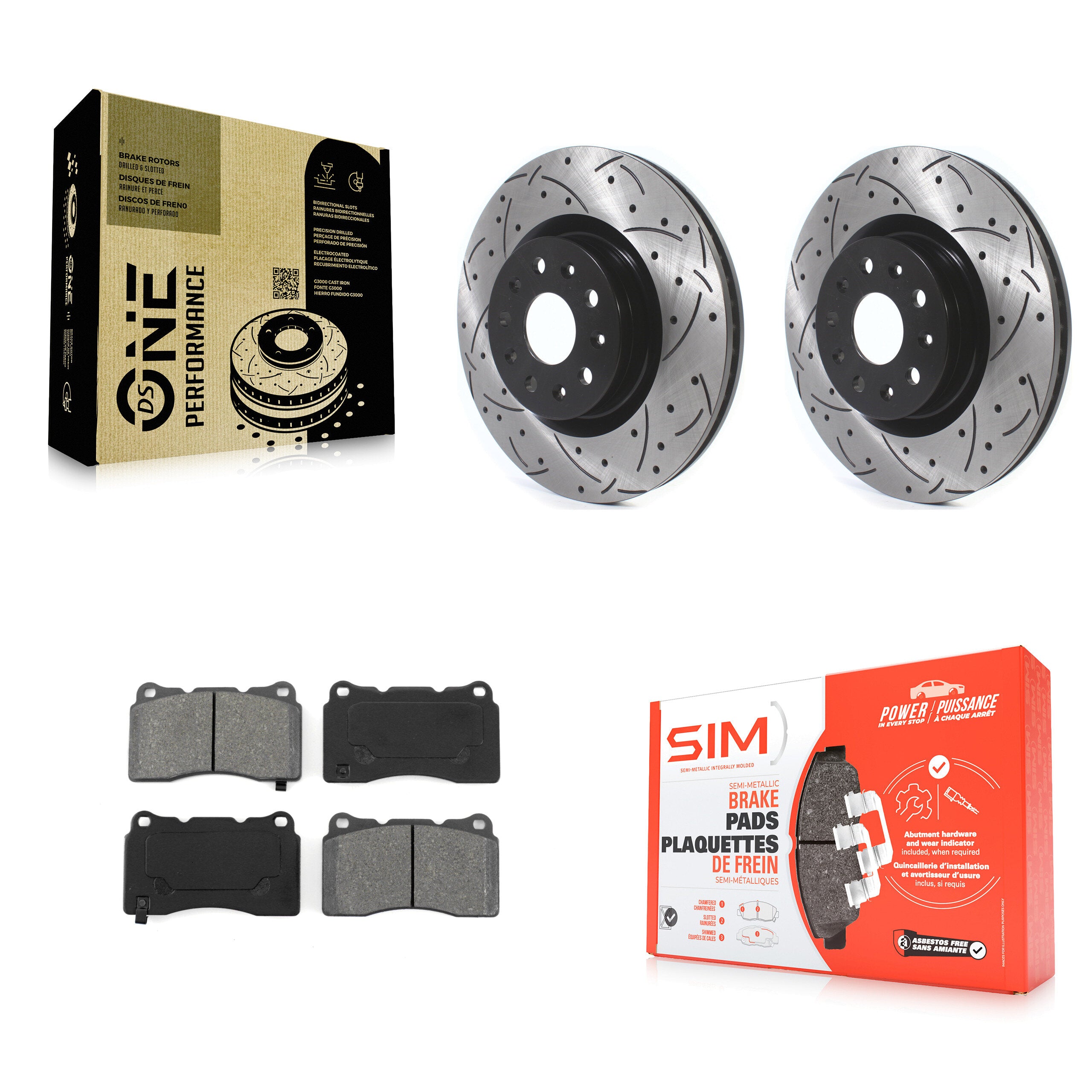 Transit Auto KDS-100558 Disc Brake Kit for 2015-2020 Cadillac CT6, Cadillac CTS - Front