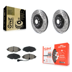 Transit Auto KDS-100565 Disc Brake Kit for 2015-2019 Audi A3, Volkswagen Golf - Front