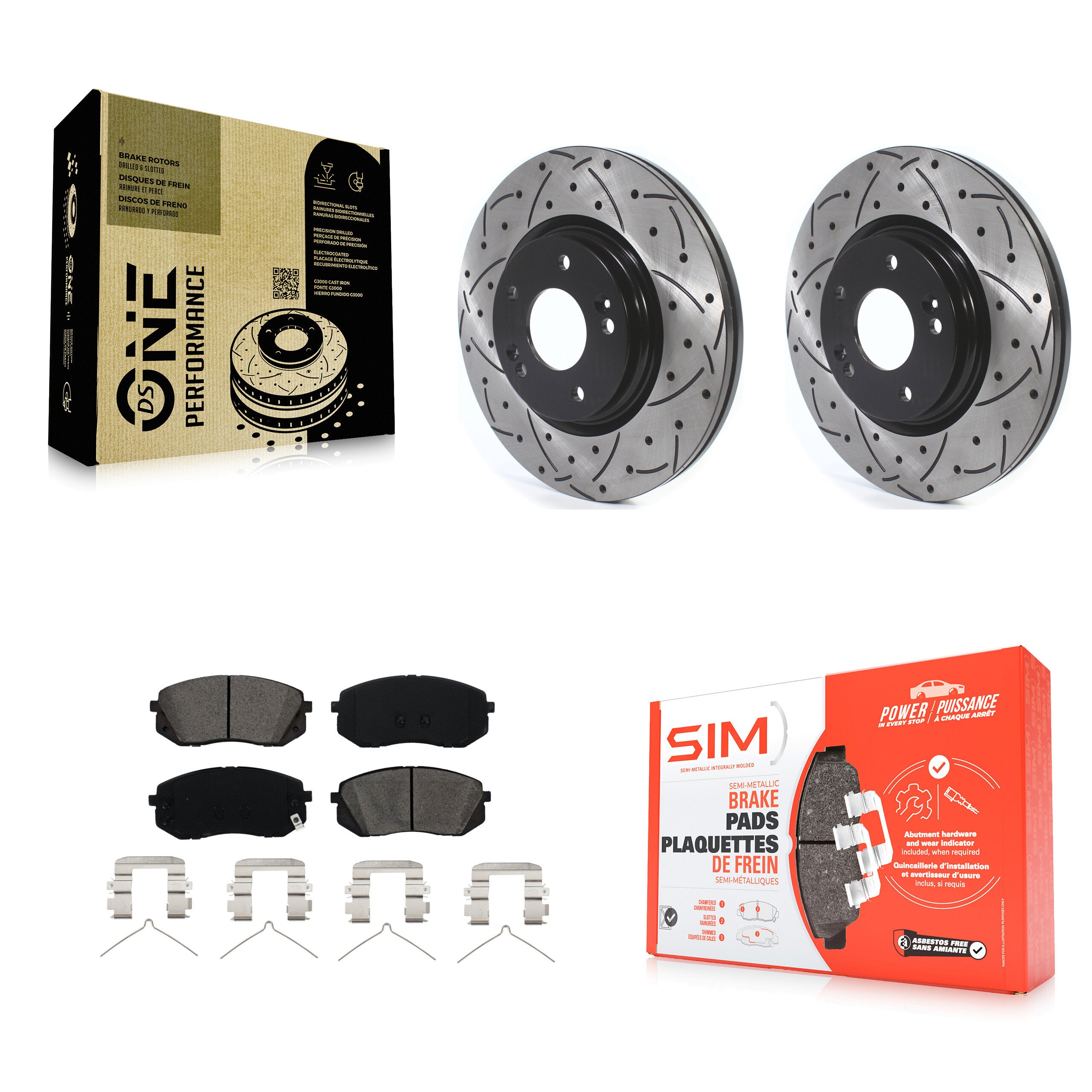 Transit Auto KDS-100567 Disc Brake Kit for 2015-2023 Kia Optima, Hyundai Kona Electric and More - Front