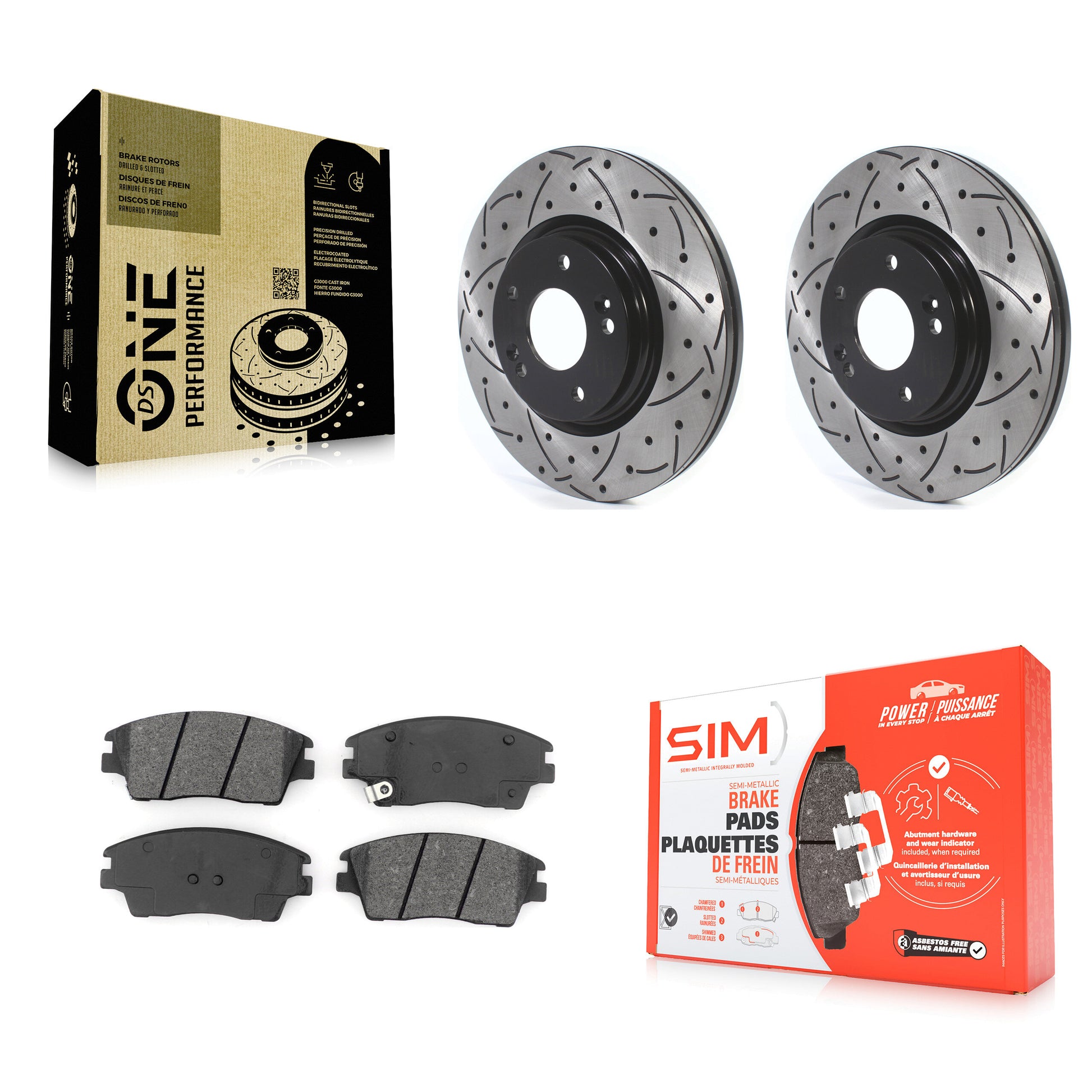 Transit Auto KDS-100568 Disc Brake Kit for 2016-2022 Hyundai Tucson, Hyundai Elantra, Kia Sportage - Front