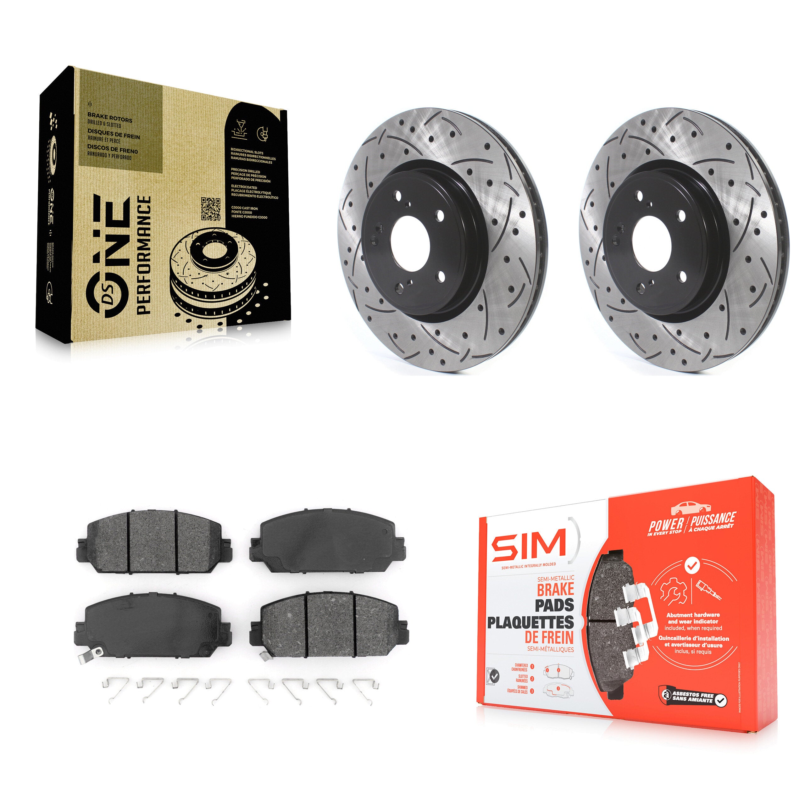 Transit Auto KDS-100571 Disc Brake Kit for 2017-2023 Honda HR-V, Honda CR-V - Front