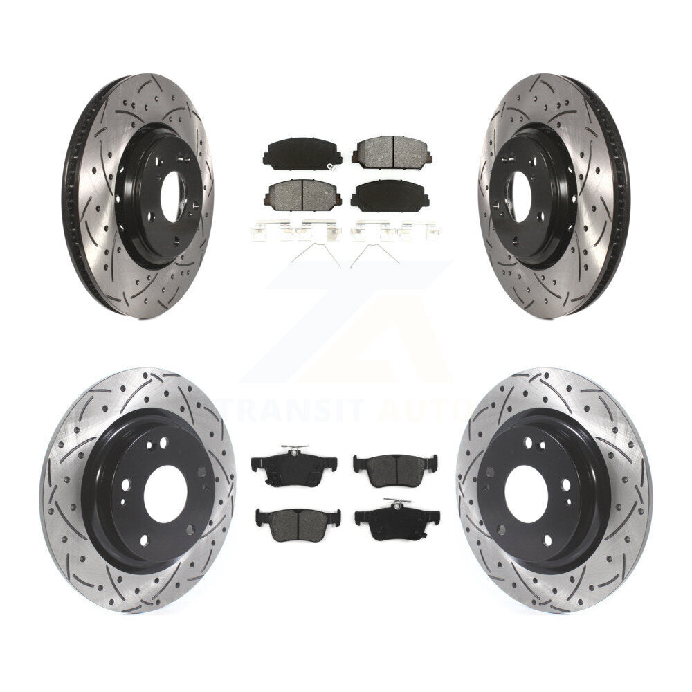 Transit Auto KDS-100583 Disc Brake Kit for 2017-2020 Honda Civic - Front and Rear