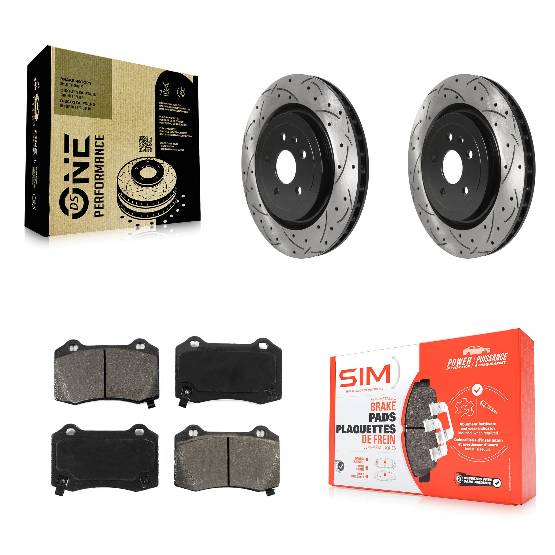 Transit Auto KDS-100586 Disc Brake Kit for 2009-2024 Chevrolet Camaro, Cadillac CTS - Rear