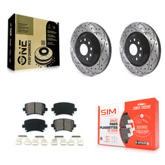 Transit Auto KDS-100588 Disc Brake Kit for 2006-2021 Volkswagen GTI, Volkswagen CC and More - Rear