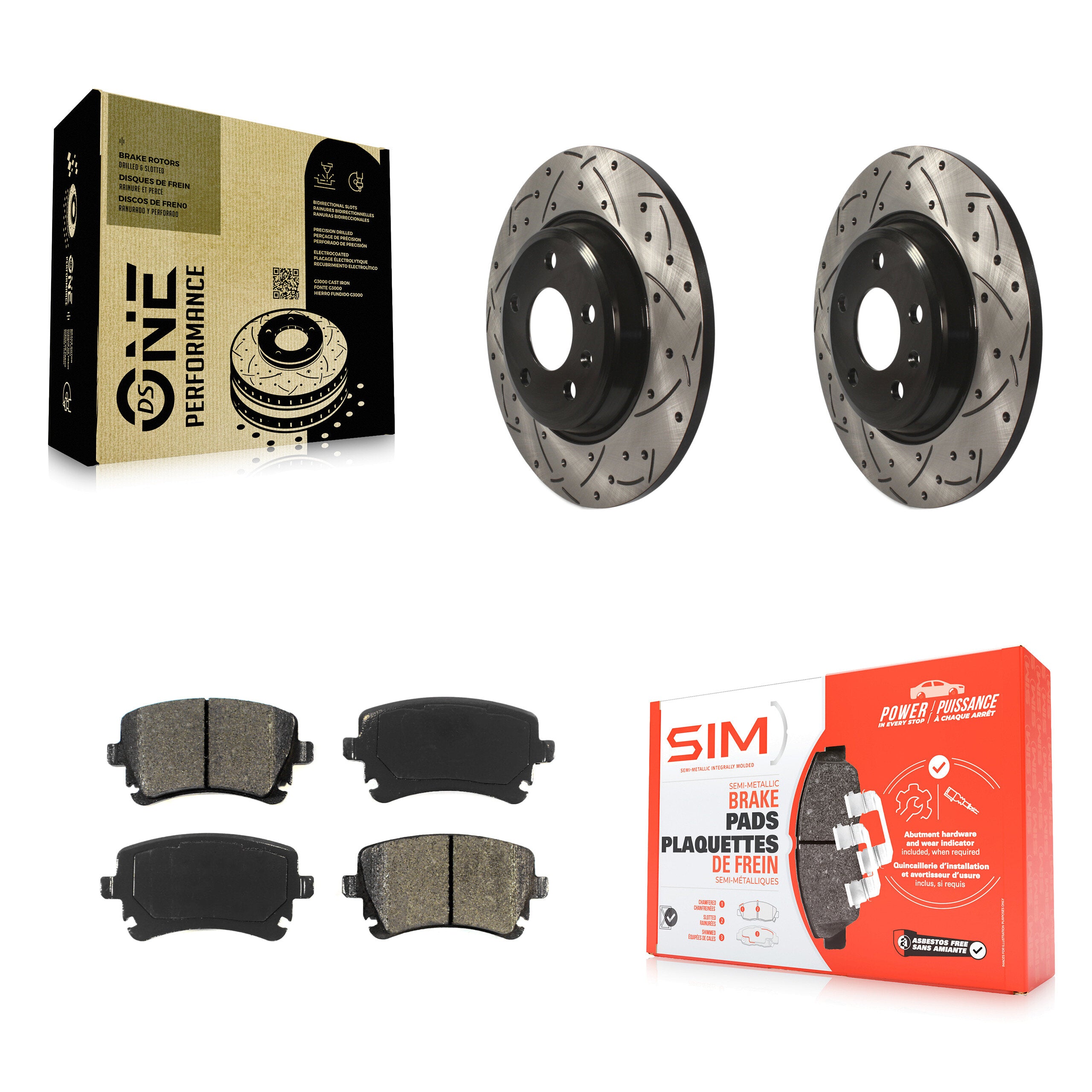 Transit Auto KDS-100591 Disc Brake Kit for 2013-2016 Audi Q5, Audi A4 allroad - Rear