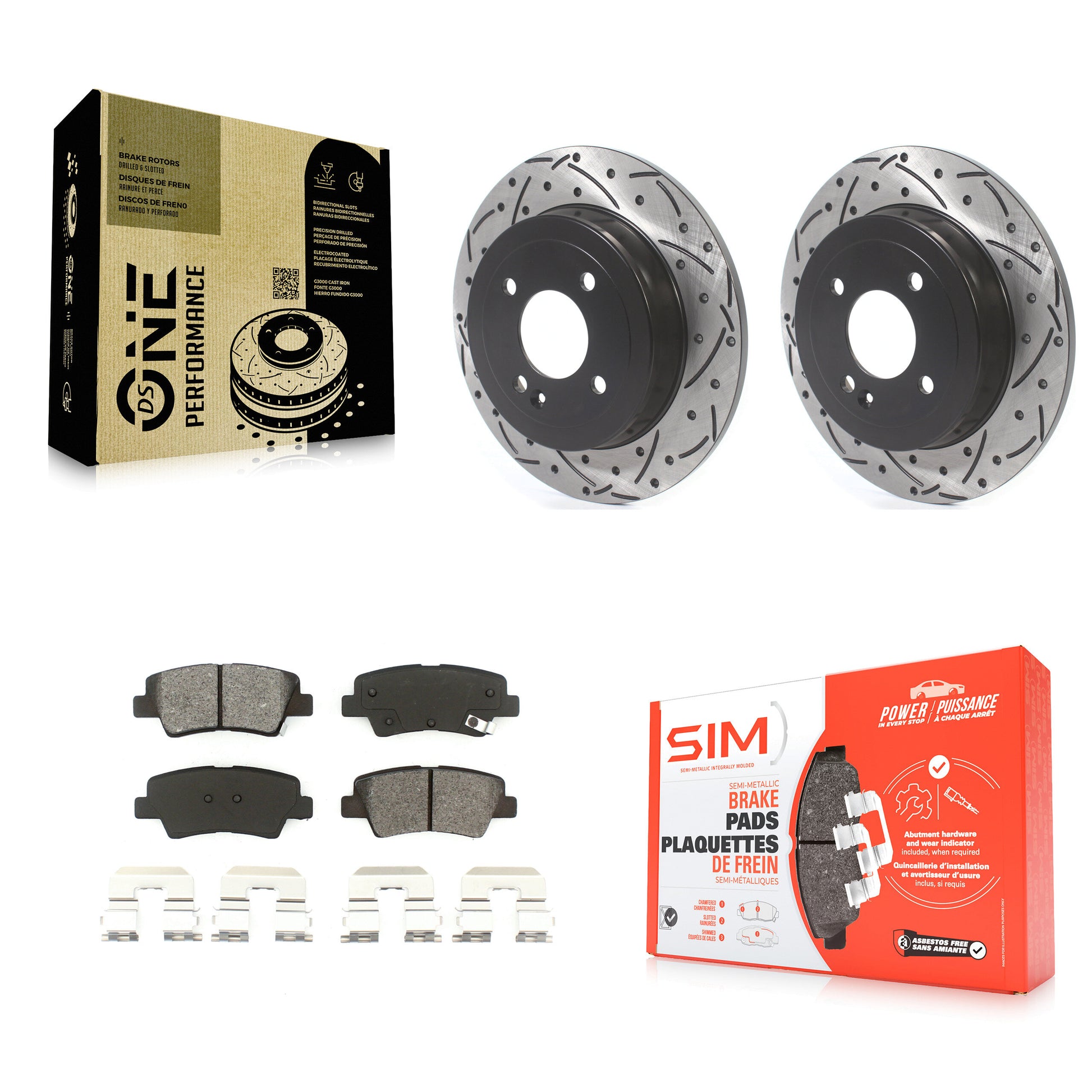 Transit Auto KDS-100593 Disc Brake Kit for 2012-2018 Kia Rio, Hyundai Accent - Rear