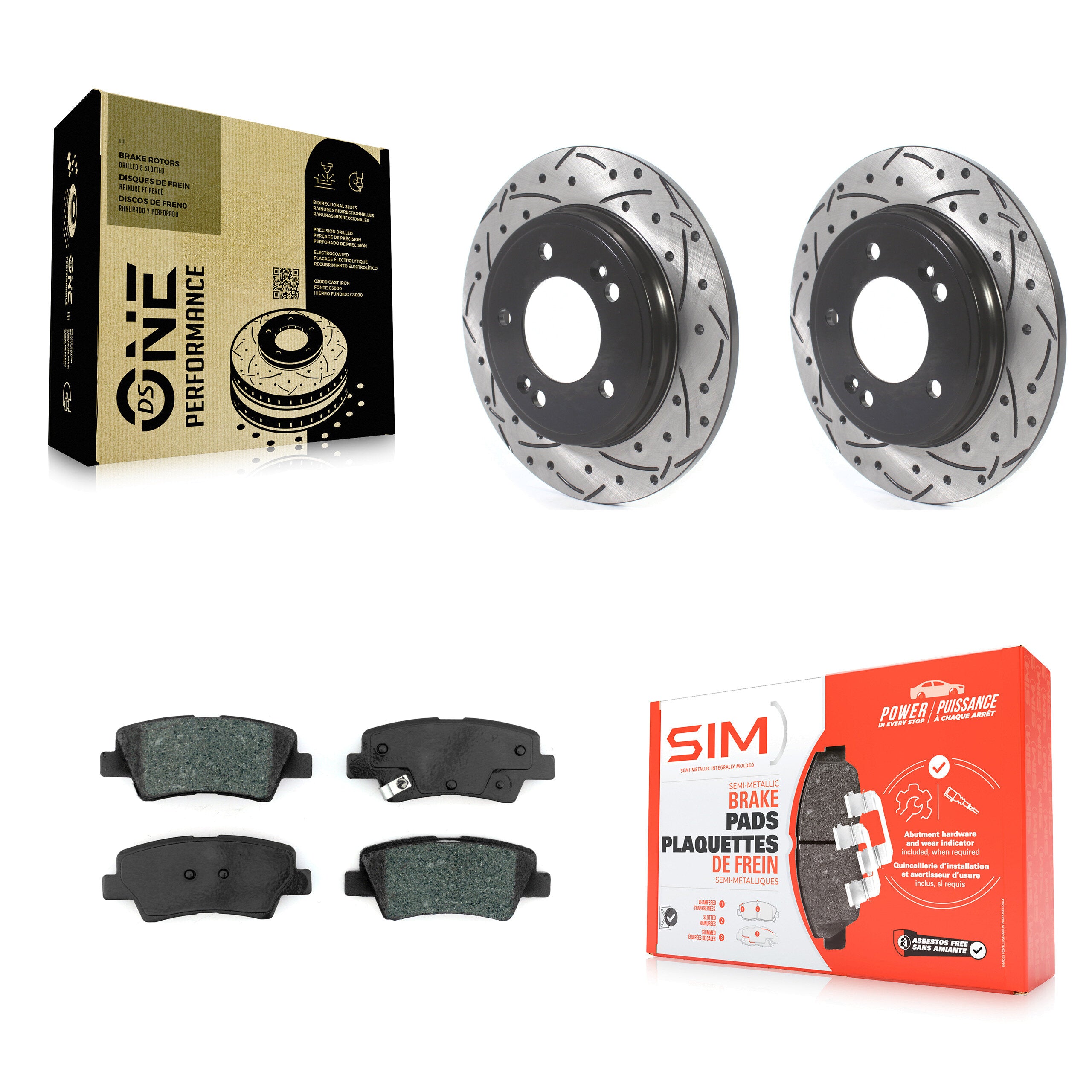 Transit Auto KDS-100596 Disc Brake Kit for 2017-2022 Kia Niro, Hyundai Elantra, Hyundai Ioniq - Rear
