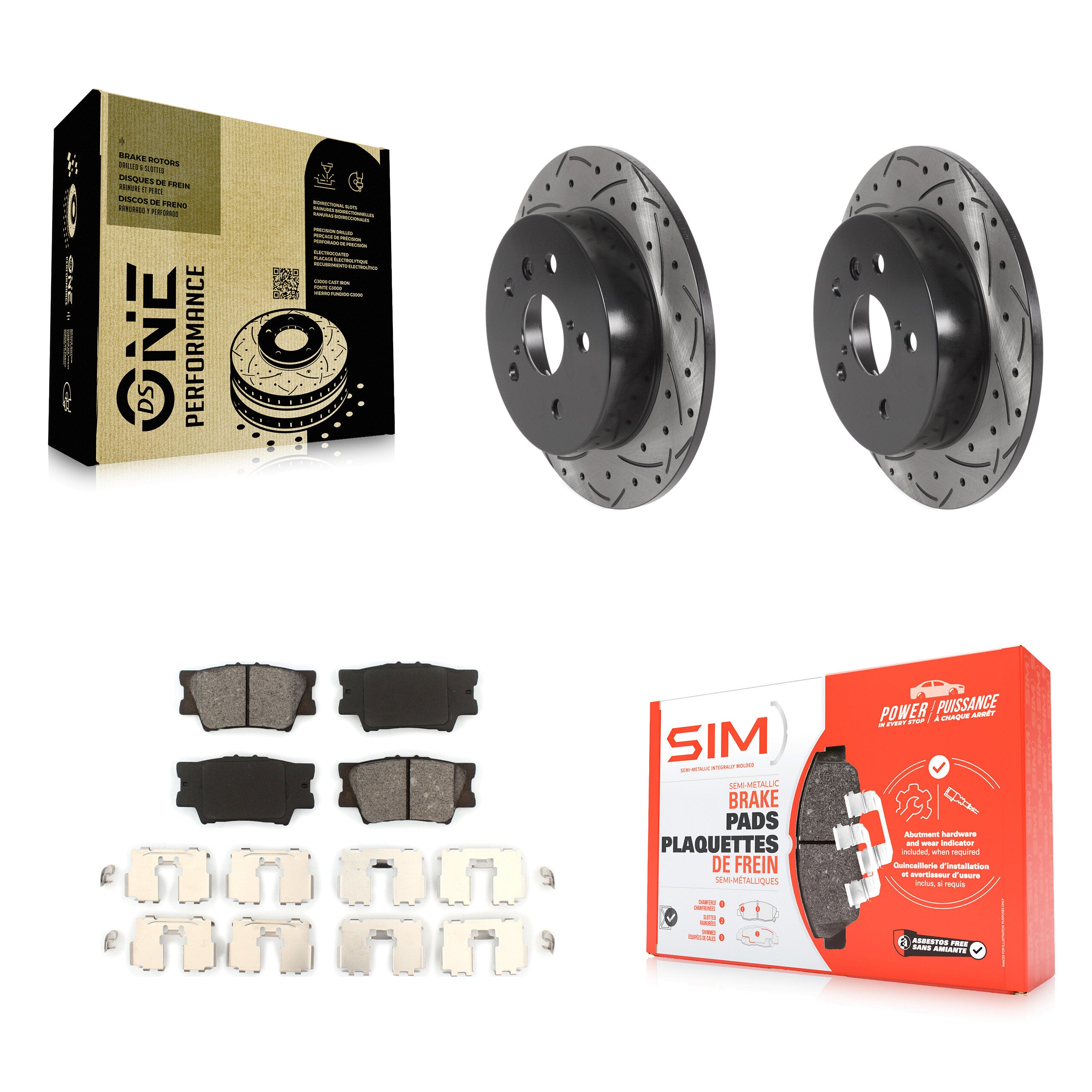 Transit Auto KDS-100597 Disc Brake Kit for 2018-2024 Toyota Camry - Rear