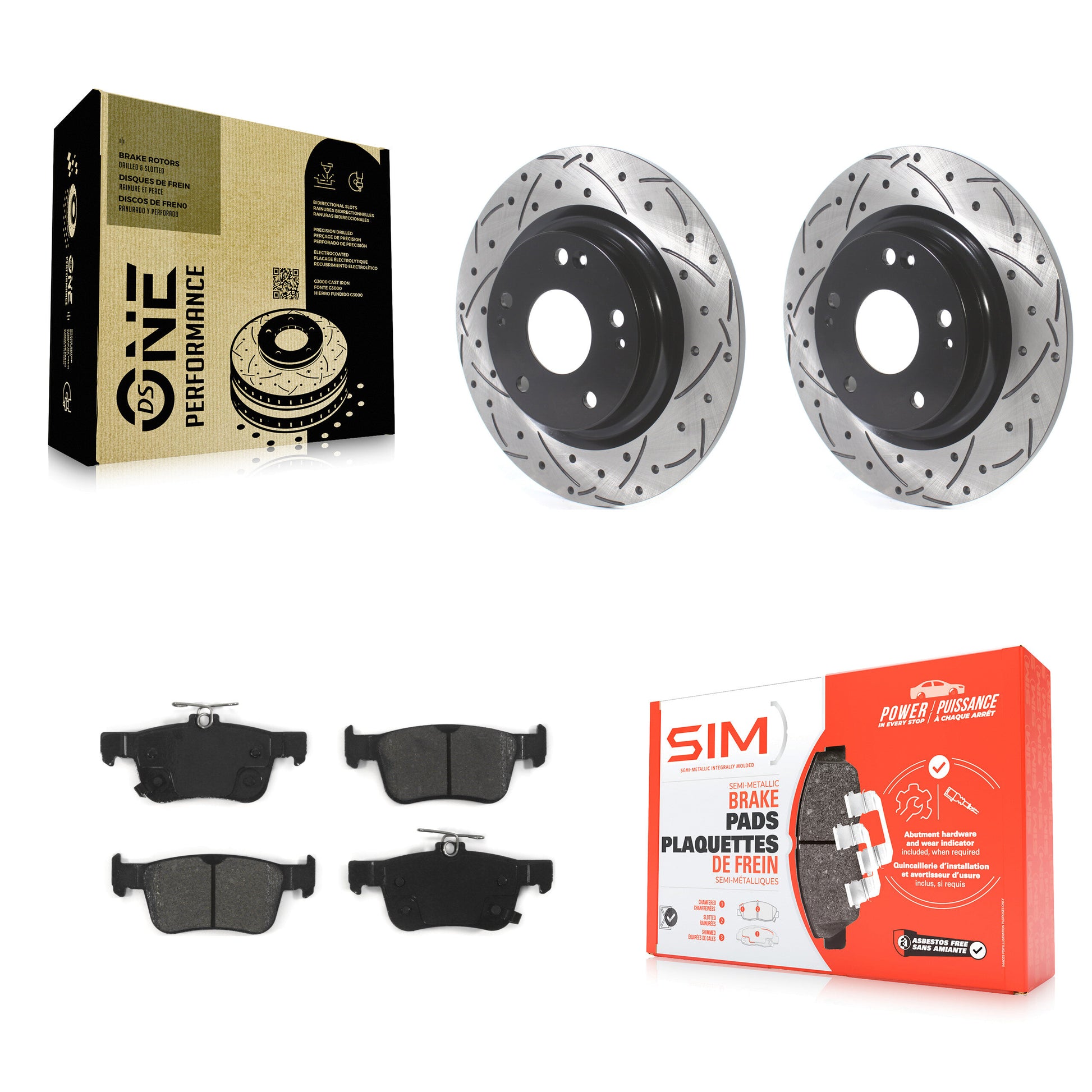Transit Auto KDS-100598 Disc Brake Kit for 2017-2020 Honda Civic - Rear