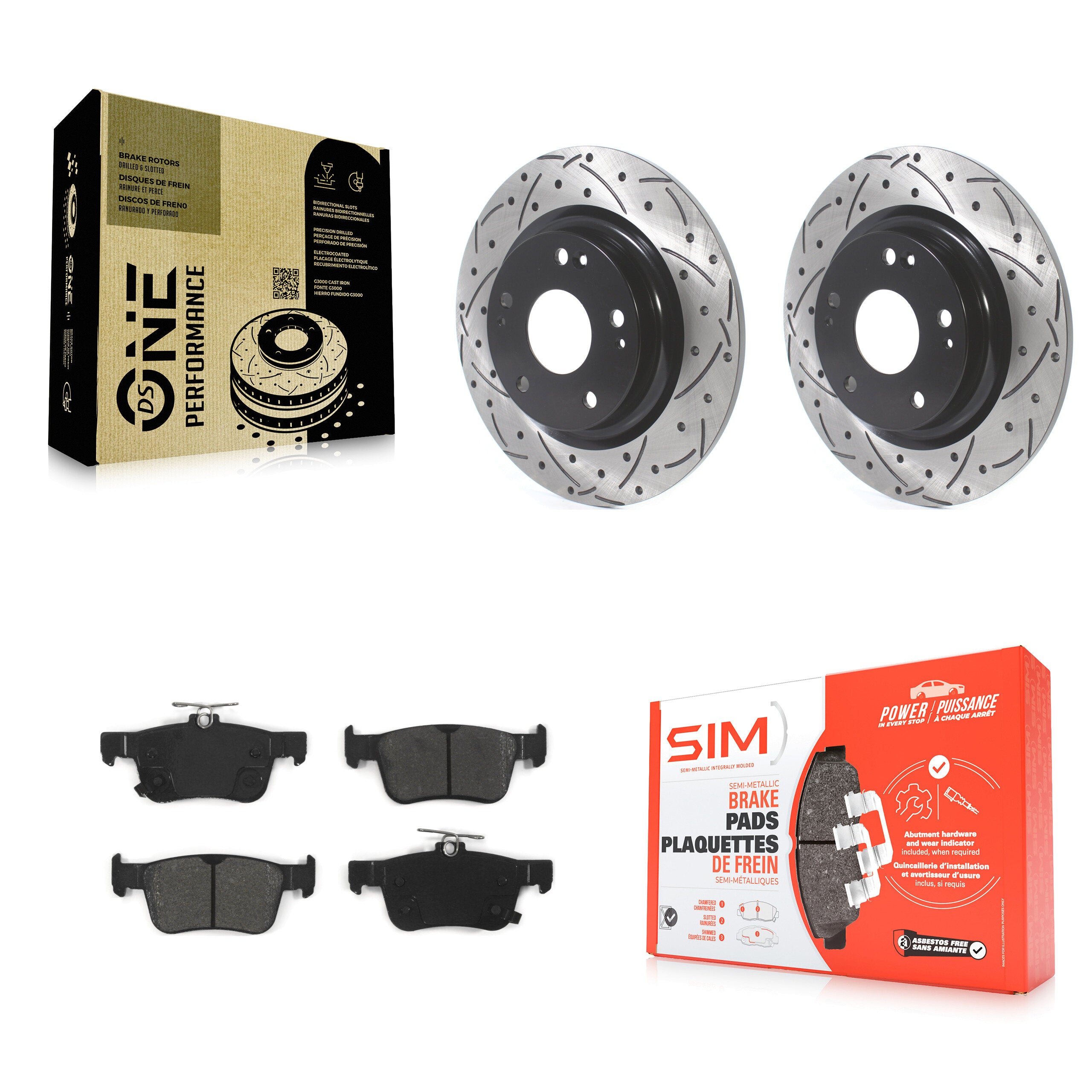 Transit Auto KDS-100598 Disc Brake Kit for 2017-2020 Honda Civic - Rear