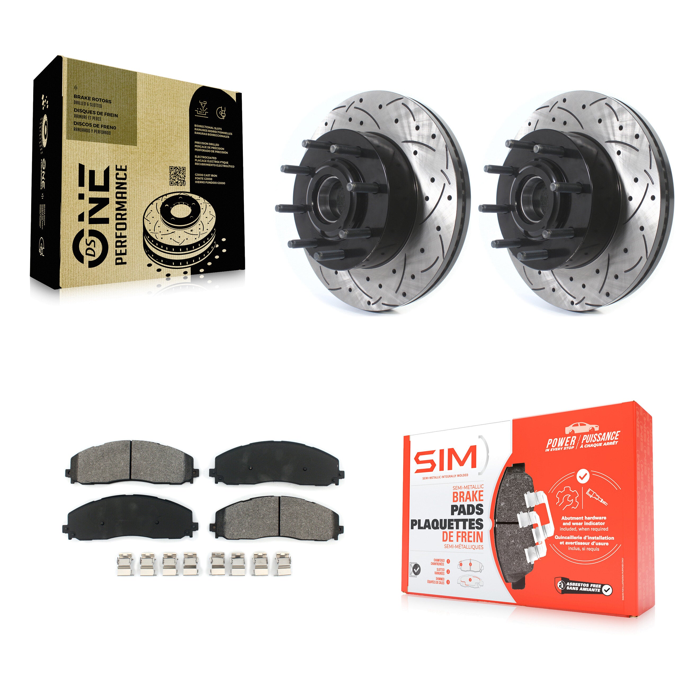 Transit Auto KDS-100599 Disc Brake Kit for 2013-2023 Ford F-250 Super Duty, Ford F-350 Super Duty - Front