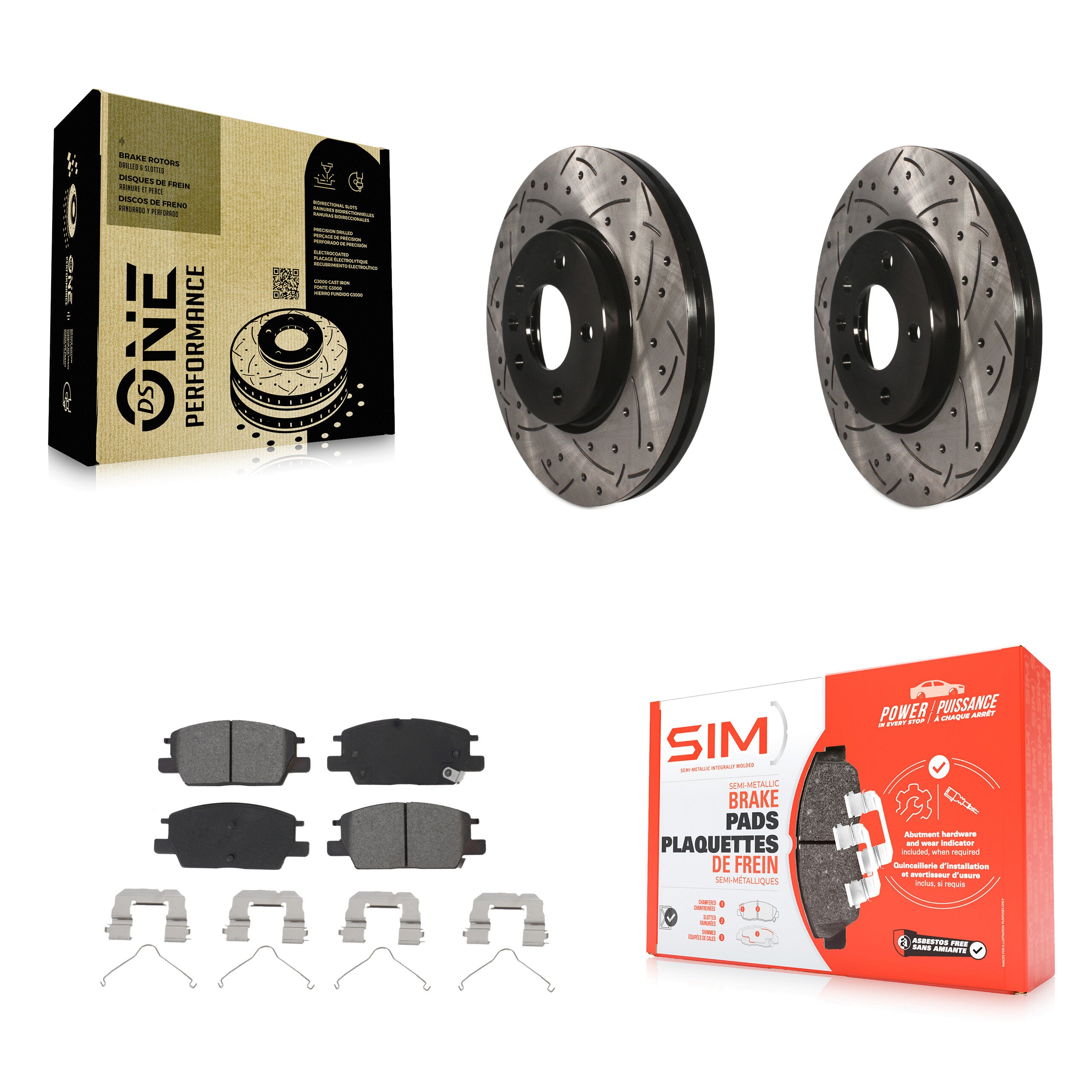 Transit Auto KDS-100607 Disc Brake Kit for 2016-2020 Chevrolet Equinox, Buick Regal Sportback and More - Front