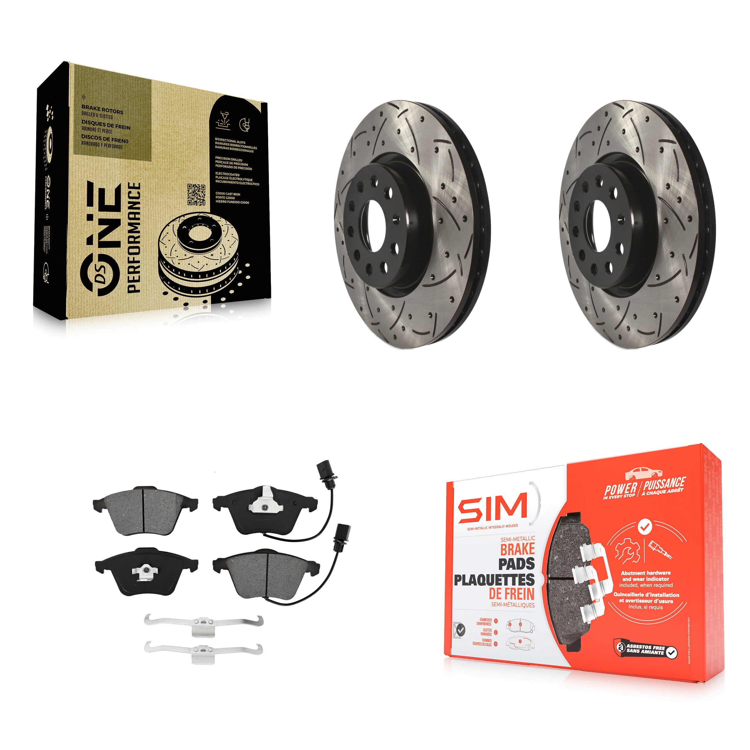 Transit Auto KDS-100609 Disc Brake Kit for 2008-2012 Volkswagen CC, Volkswagen R32 - Front