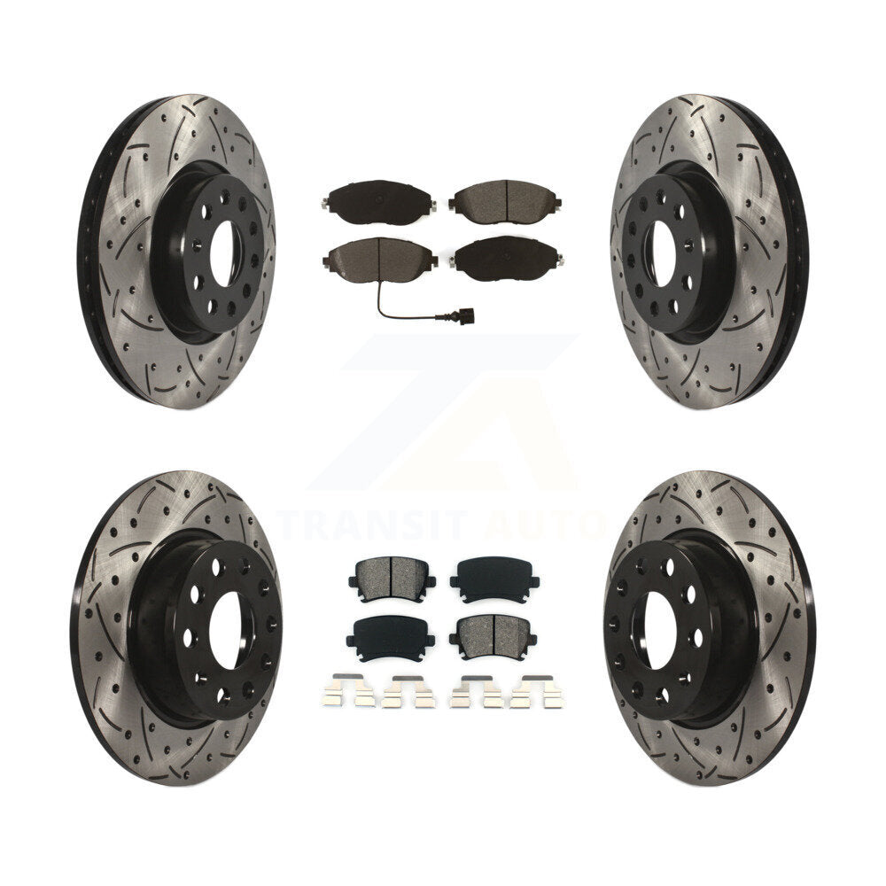 Transit Auto KDS-100628 Disc Brake Kit for 2015 Volkswagen GTI - Front and Rear