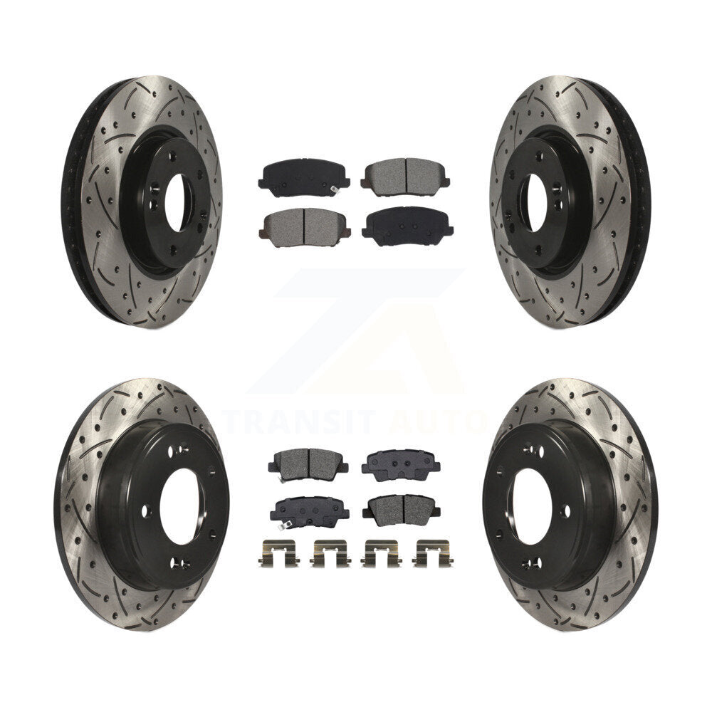 Transit Auto KDS-100630 Disc Brake Kit for 2016-2018 Kia Forte, Kia Forte5, Hyundai Veloster - Front and Rear