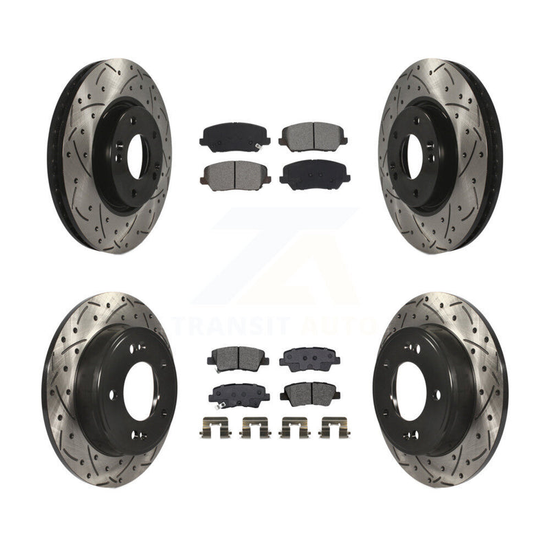Transit Auto KDS-100630 Disc Brake Kit for 2016-2018 Kia Forte, Kia Forte5, Hyundai Veloster - Front and Rear