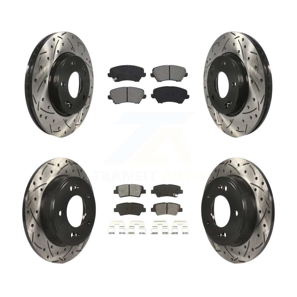 Transit Auto KDS-100633 Disc Brake Kit for 2016-2017 Kia Forte Koup, Hyundai Elantra GT - Front and Rear