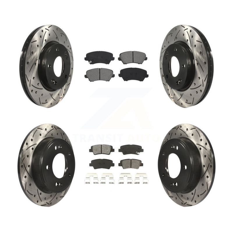 Transit Auto KDS-100633 Disc Brake Kit for 2016-2017 Kia Forte Koup, Hyundai Elantra GT - Front and Rear
