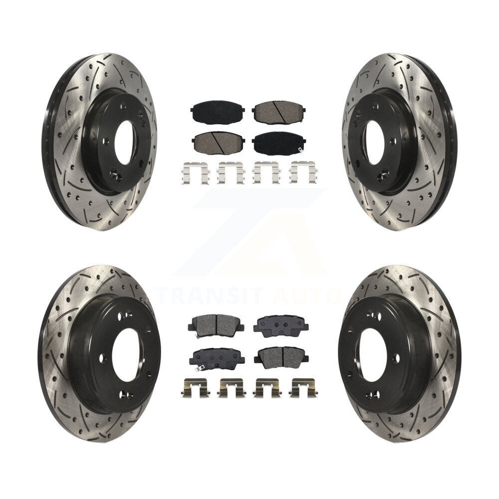 Transit Auto KDS-100636 Disc Brake Kit for 2017-2023 Kia Forte, Hyundai Kona and More - Front and Rear