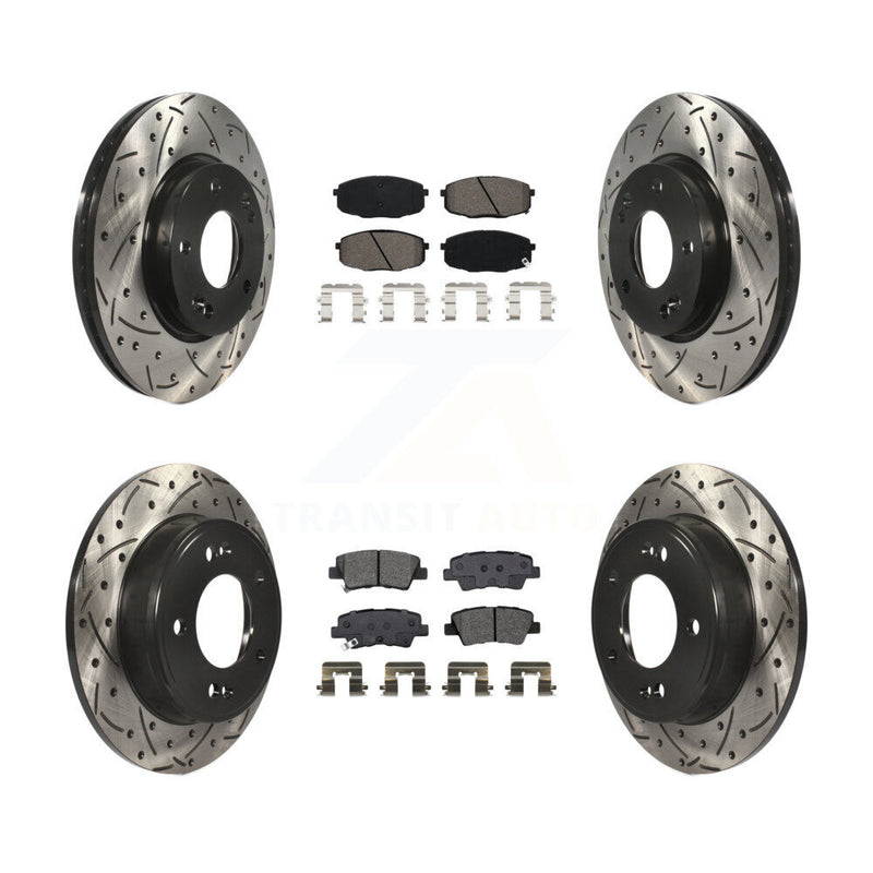 Transit Auto KDS-100636 Disc Brake Kit for 2017-2023 Kia Forte, Hyundai Kona and More - Front and Rear