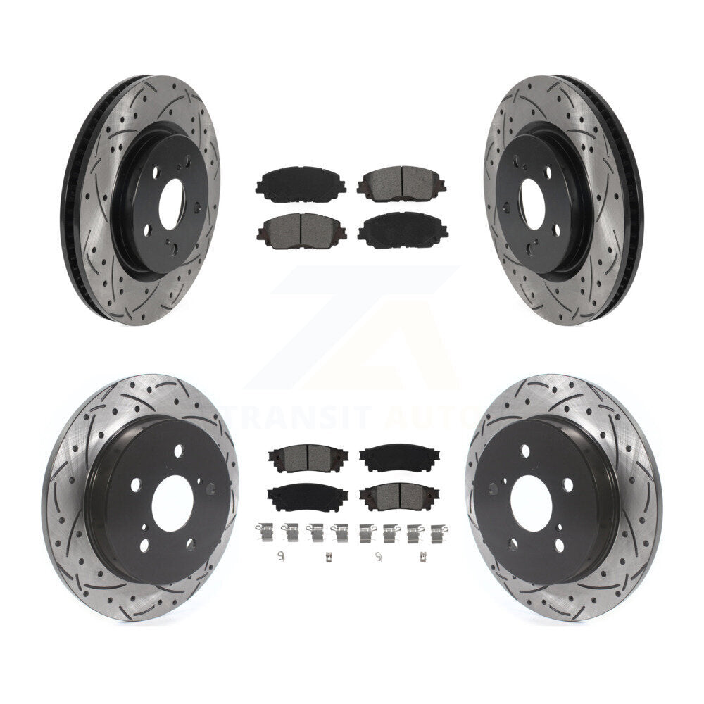 Transit Auto KDS-100646 Disc Brake Kit for 2018-2024 Toyota Camry, Lexus ES300h and More - Front and Rear