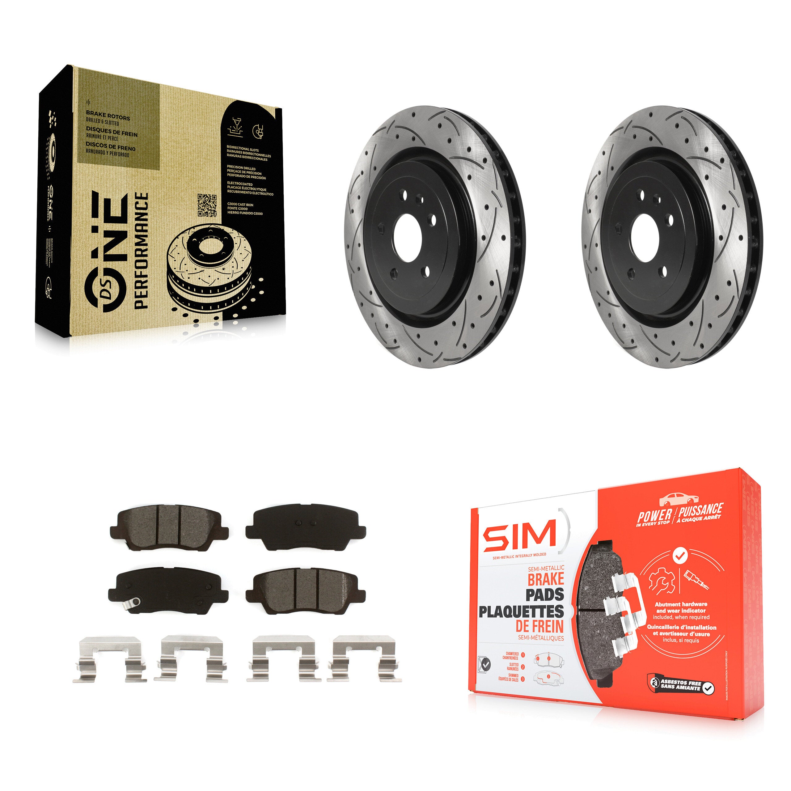 Transit Auto KDS-100648 Disc Brake Kit for 2015 Cadillac CTS - Rear