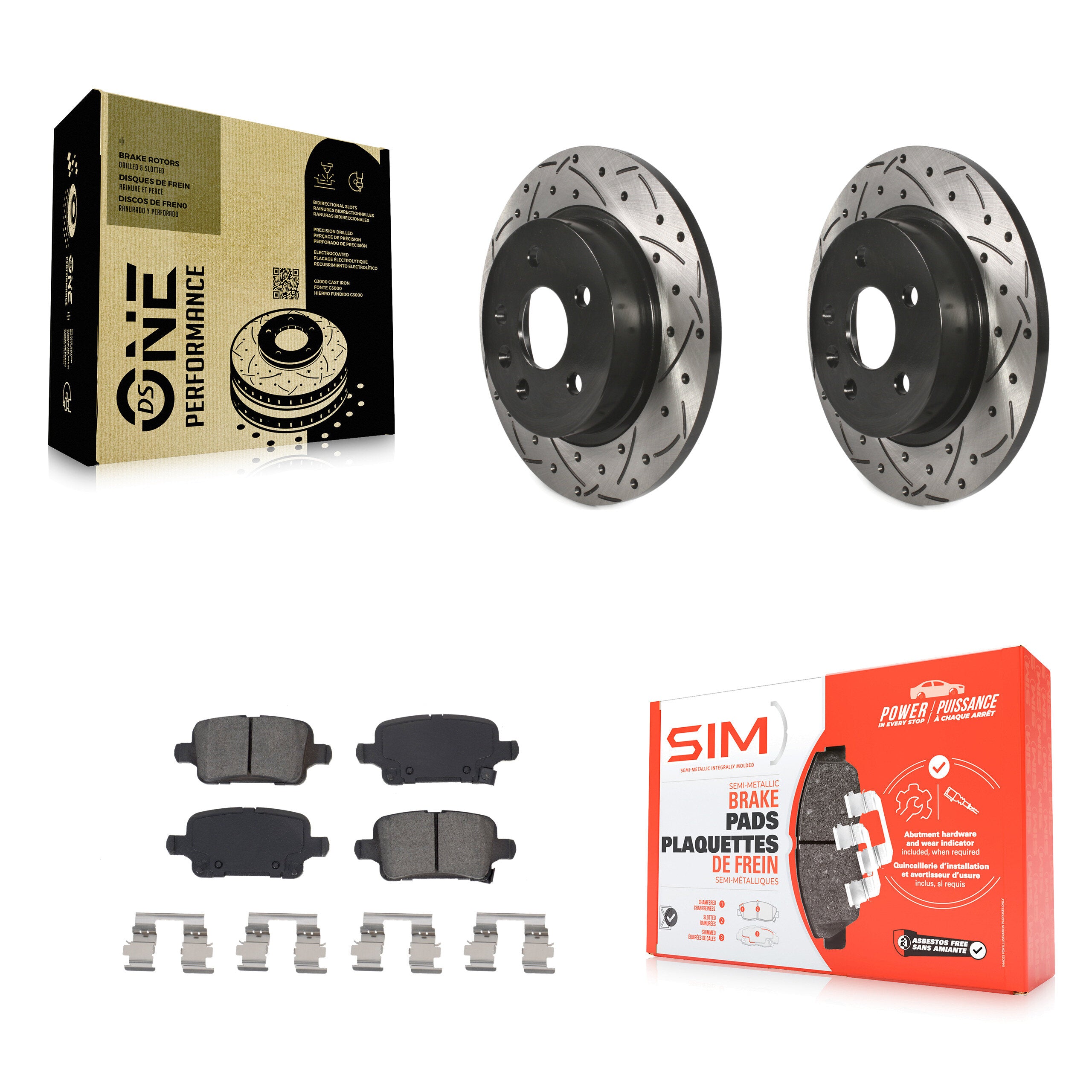 Transit Auto KDS-100650 Disc Brake Kit for 2016 Chevrolet Cruze - Rear