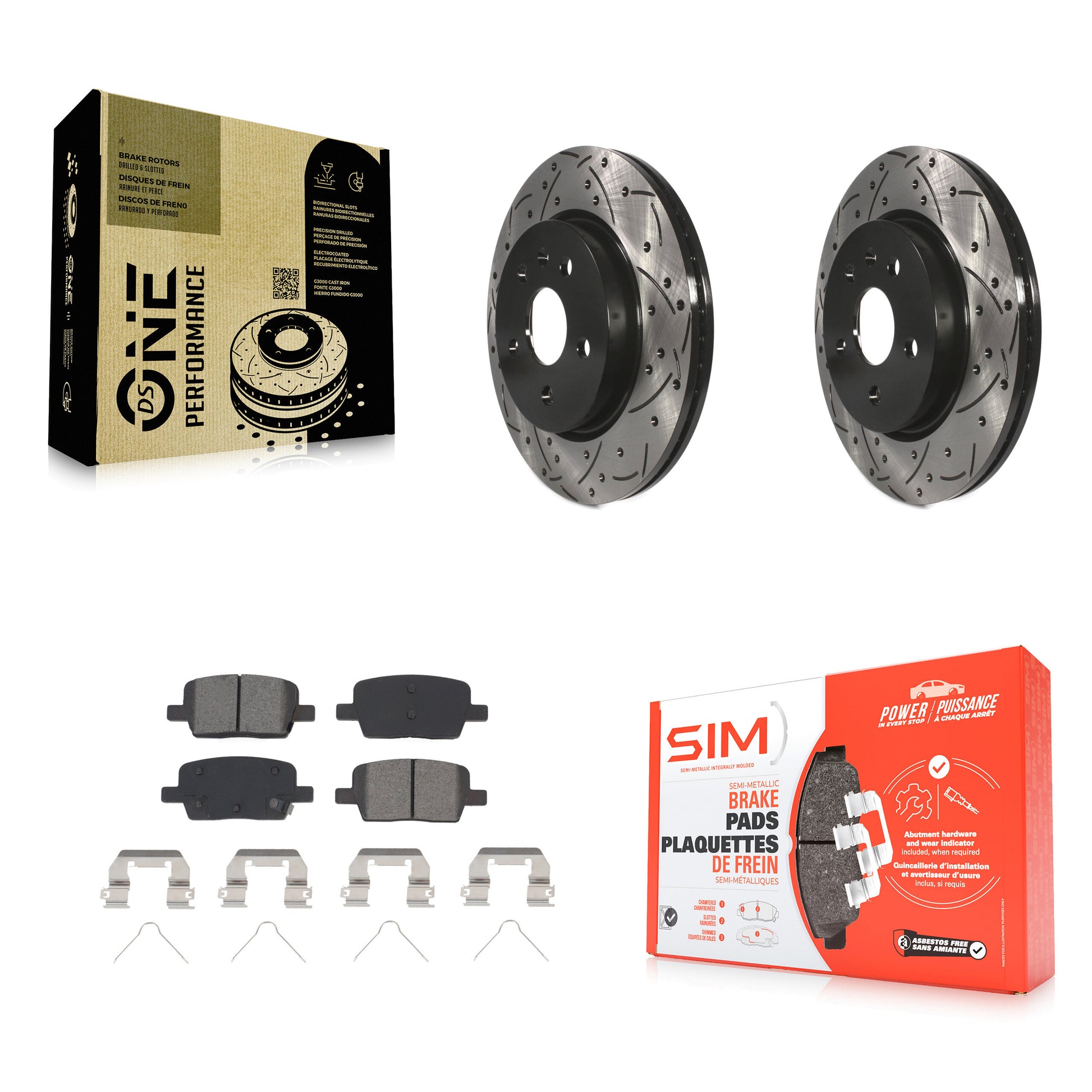 Transit Auto KDS-100651 Disc Brake Kit for 2016-2022 Chevrolet Camaro, Cadillac CT6 - Rear