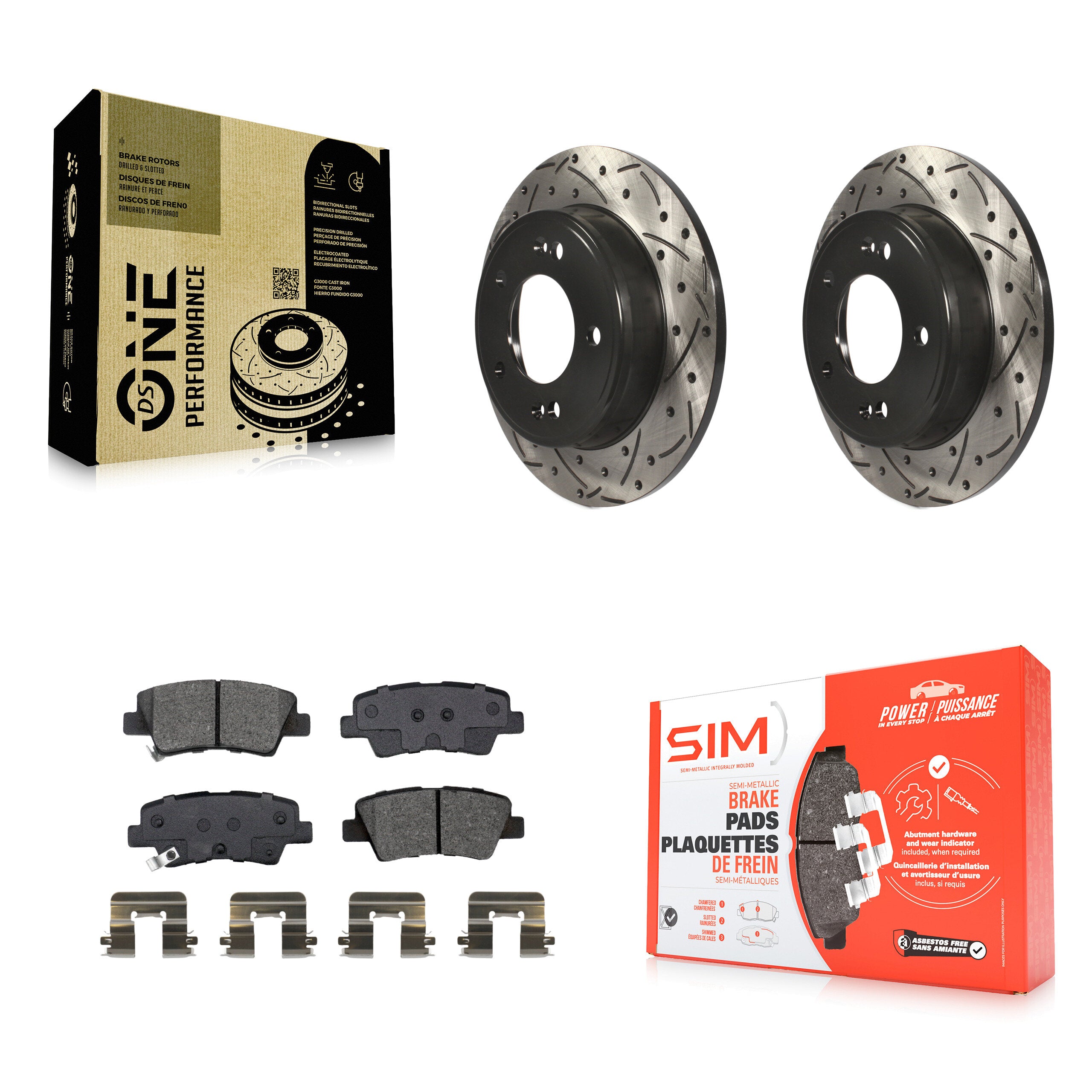 Transit Auto KDS-100654 Disc Brake Kit for 2016-2023 Kia Forte, Hyundai Kona and More - Rear