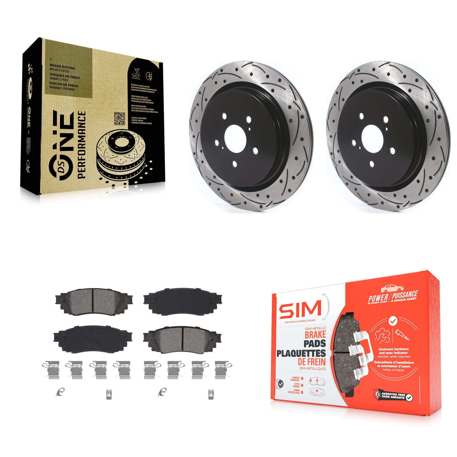 Transit Auto KDS-100656 Disc Brake Kit for 2016-2022 Lexus RX350, Lexus RX350L and More - Rear
