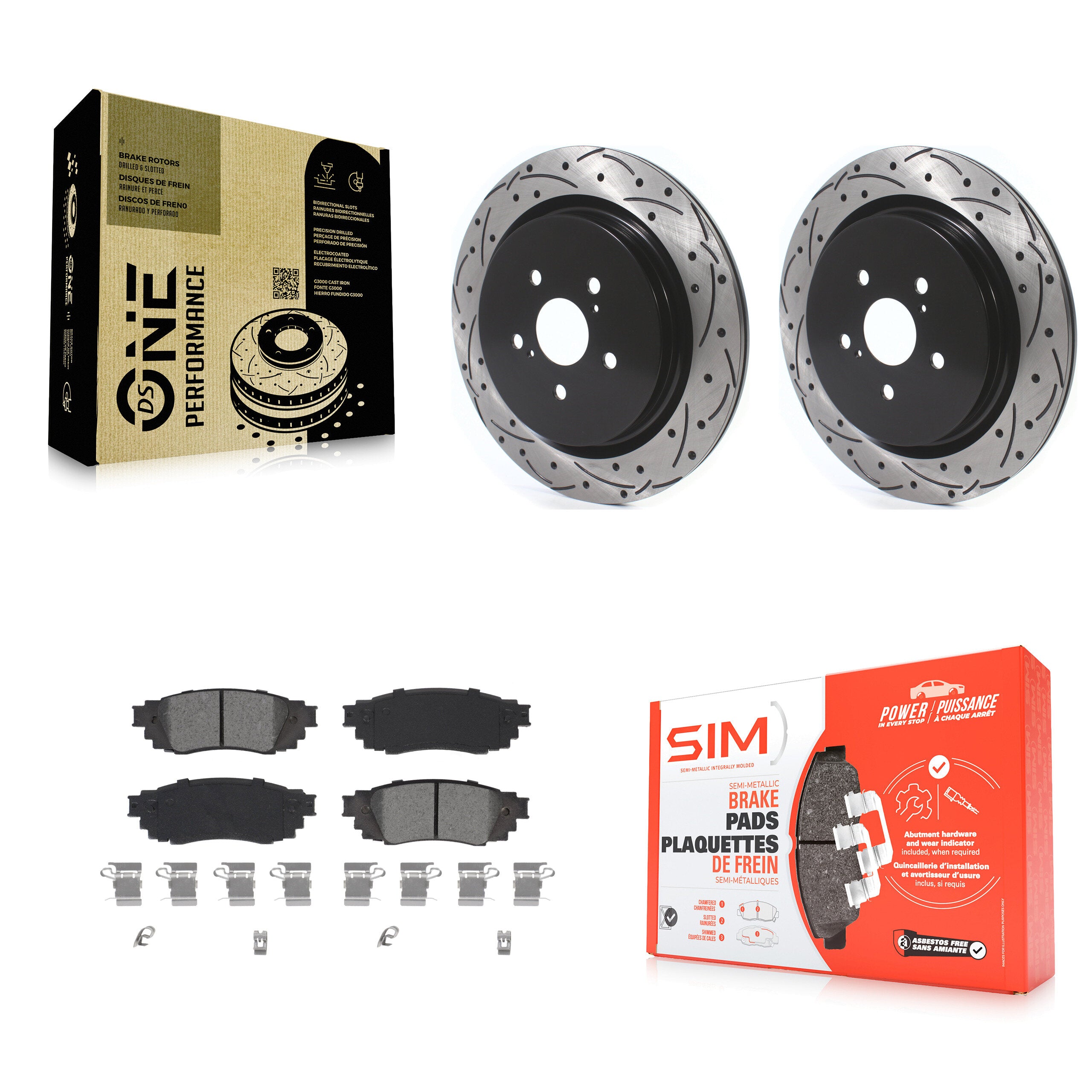 Transit Auto KDS-100656 Disc Brake Kit for 2016-2022 Lexus RX350, Lexus RX350L and More - Rear