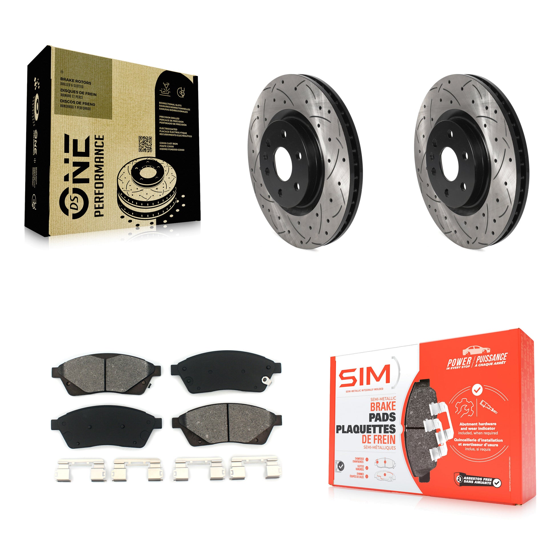 Transit Auto KDS-100662 Disc Brake Kit for 2010-2016 Saab 9-4X, Cadillac SRX - Front