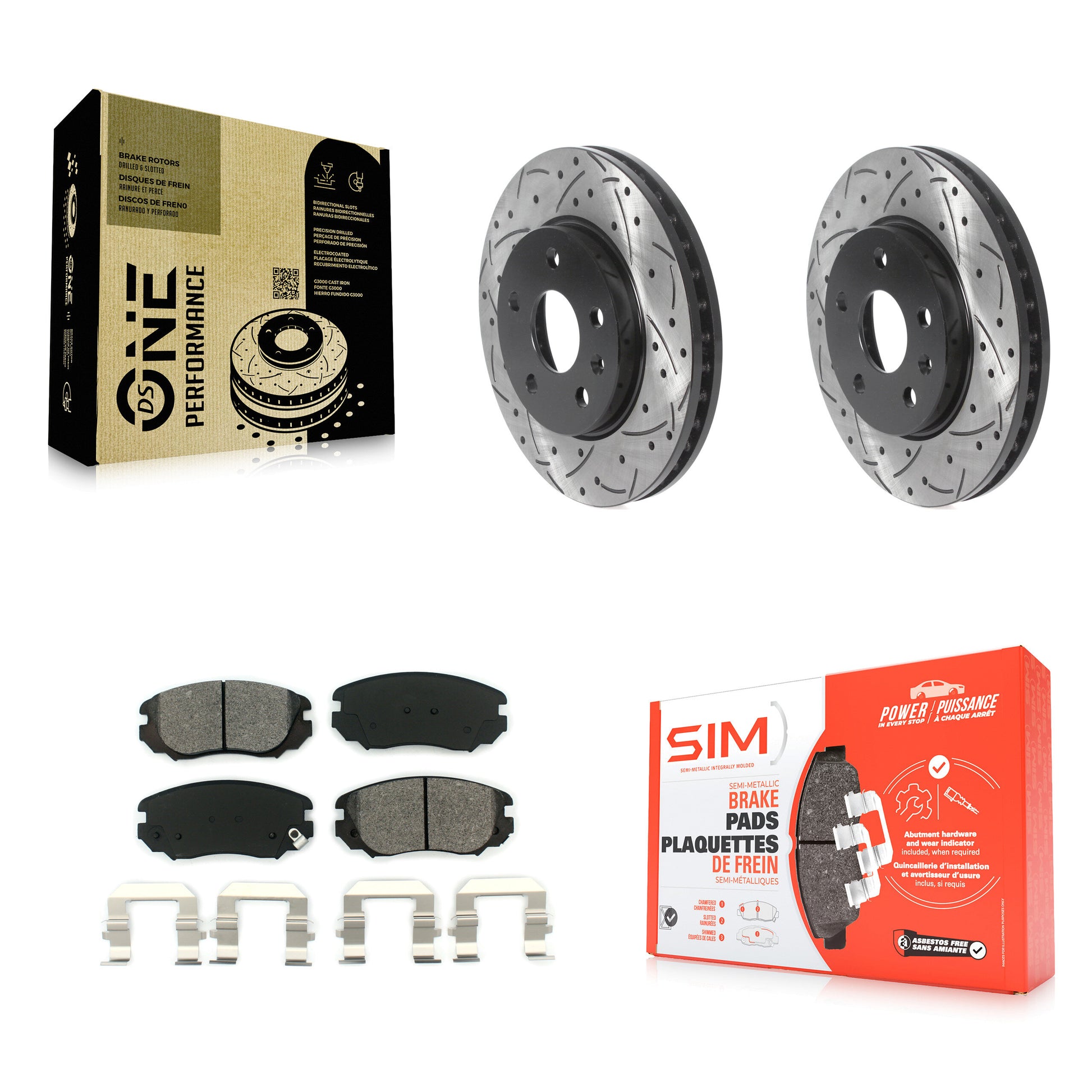 Transit Auto KDS-100663 Disc Brake Kit for 2011-2017 Chevrolet Malibu Limited, Chevrolet Malibu and More - Front