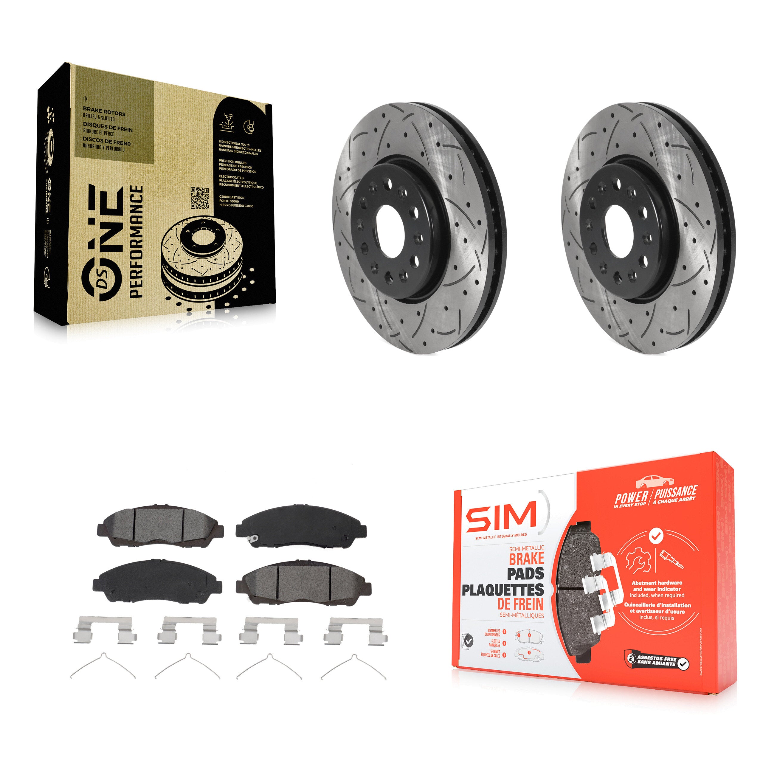 Transit Auto KDS-100666 Disc Brake Kit for 2017-2020 Chevrolet Traverse, Chevrolet Blazer and More - Front