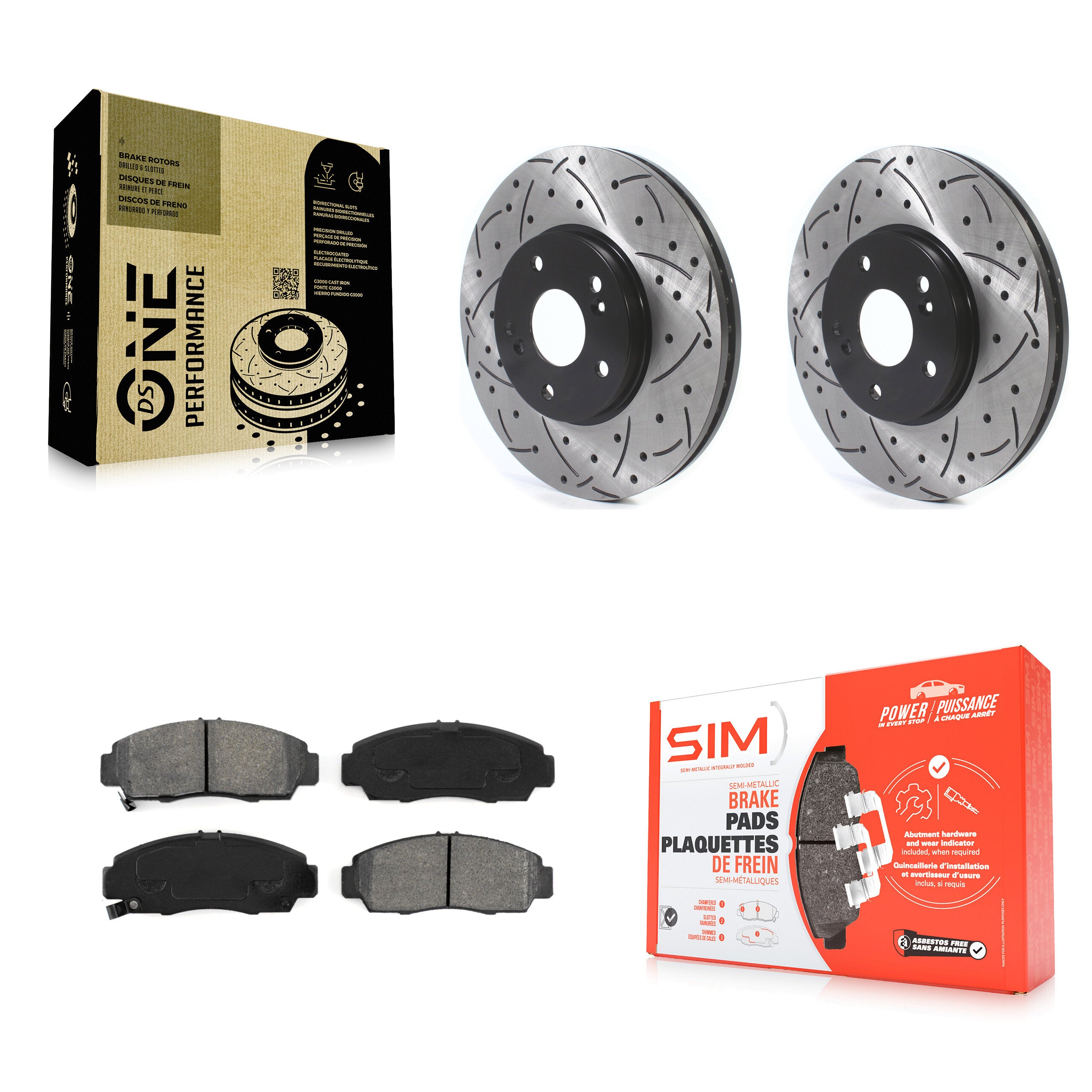 Transit Auto KDS-100669 Disc Brake Kit for 2010-2014 Honda Accord, Acura TSX - Front