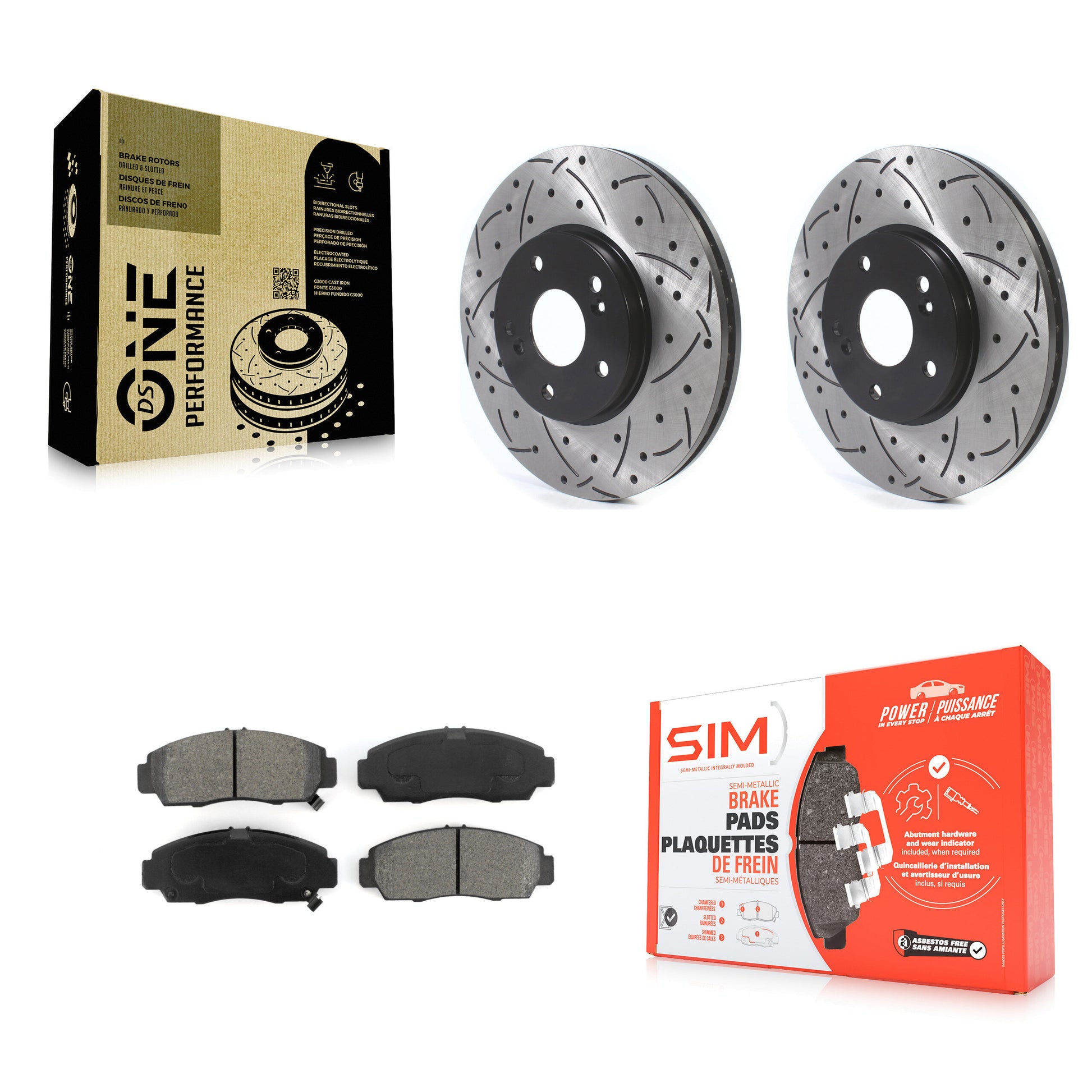 Transit Auto KDS-100670 Disc Brake Kit for 1999-2010 Honda Accord, Acura TL and More - Front