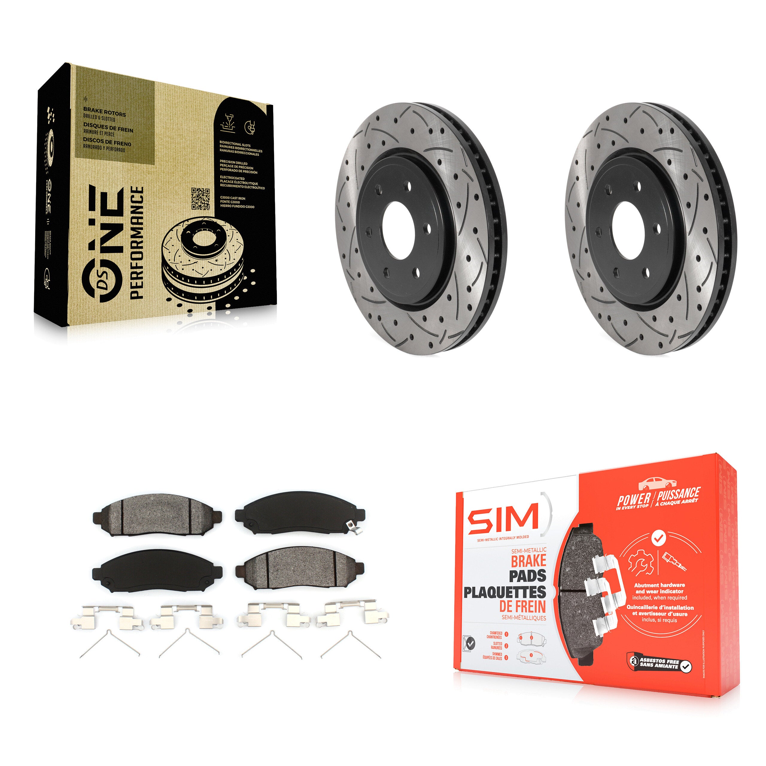 Transit Auto KDS-100681 Disc Brake Kit for 2005-2025 Nissan Frontier, Suzuki Equator and More