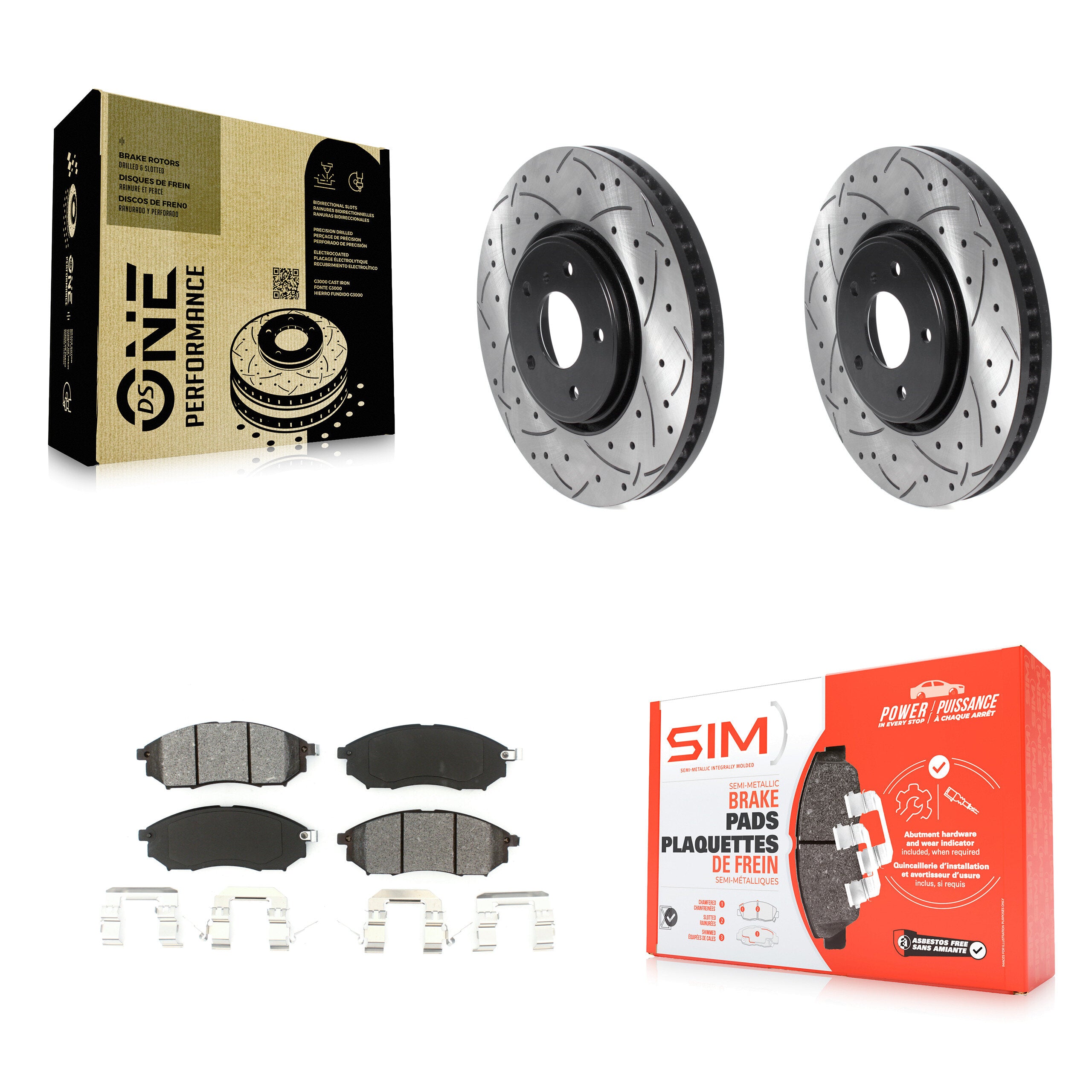 Transit Auto KDS-100683 Disc Brake Kit for 2006-2013 INFINITI FX37, INFINITI FX35, INFINITI FX45 - Front