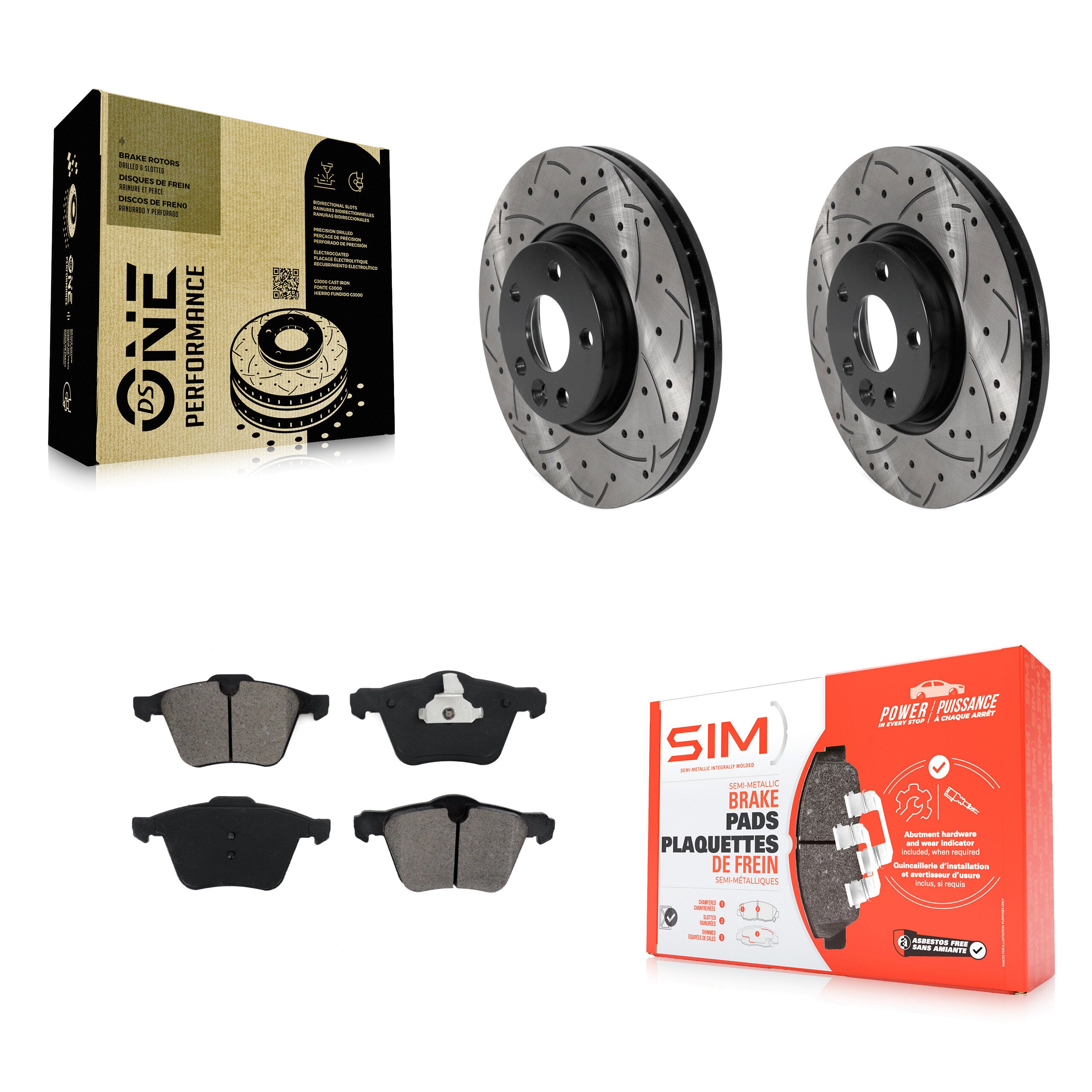 Transit Auto KDS-100688 Disc Brake Kit for 2008 Volvo V70 - Front
