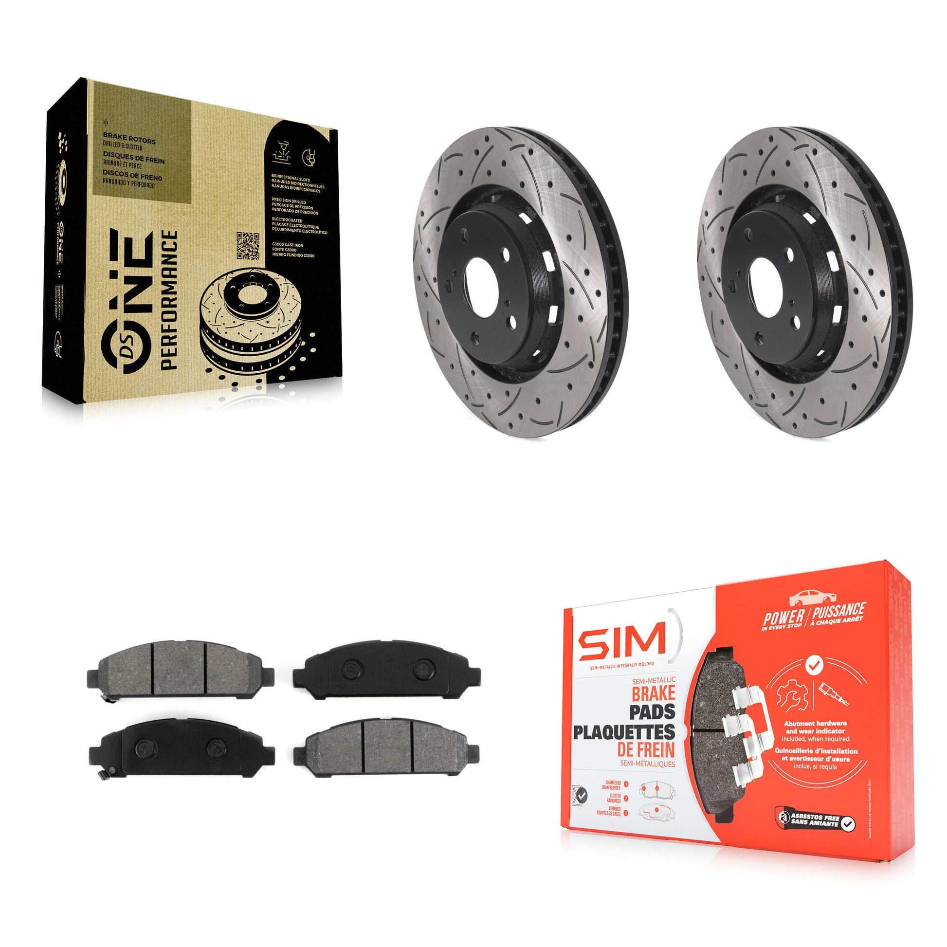 Transit Auto KDS-100690 Disc Brake Kit for 2009-2016 Toyota Venza - Front