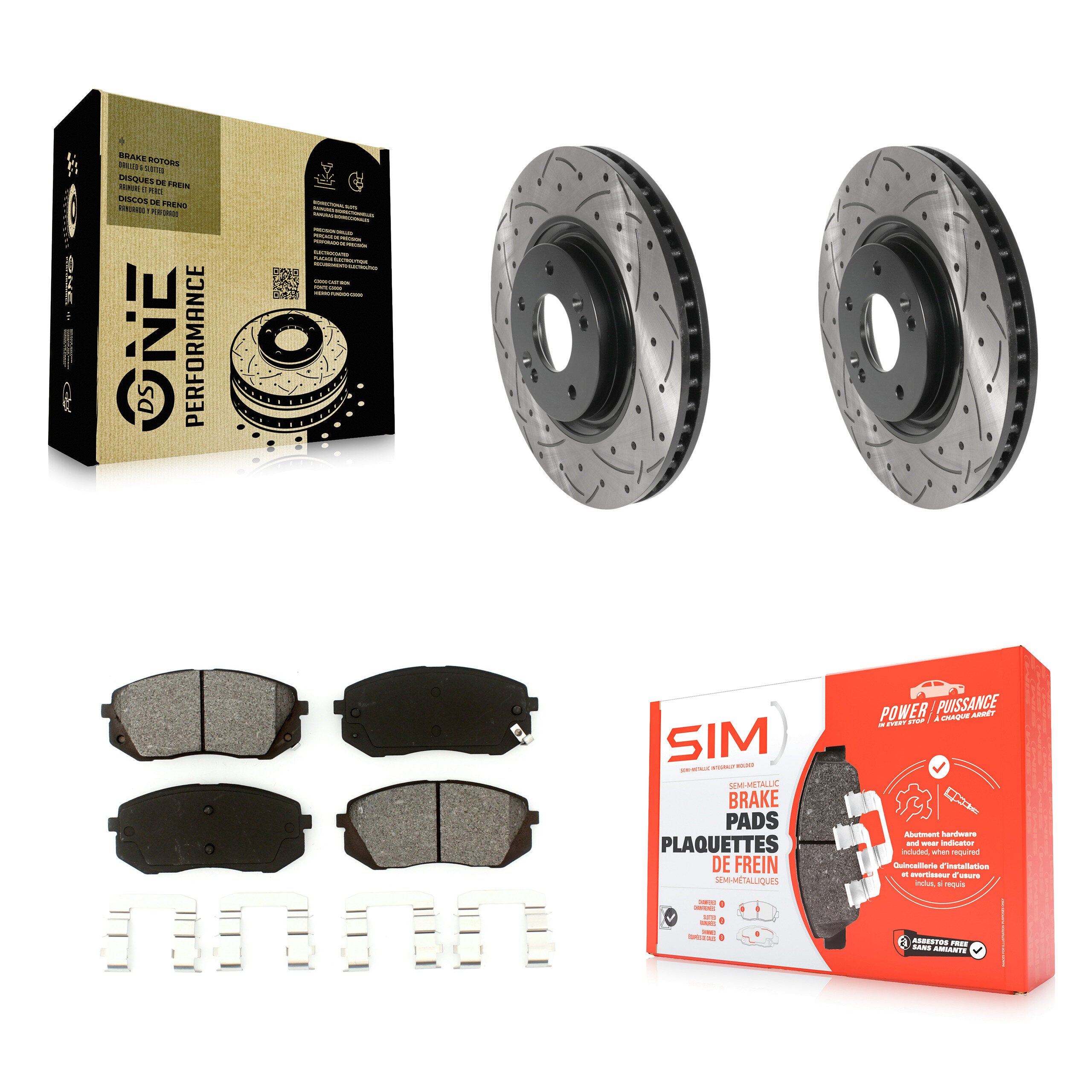 Transit Auto KDS-100692 Disc Brake Kit for 2014-2017 Hyundai Sonata, Hyundai Tucson, Kia Cadenza - Front