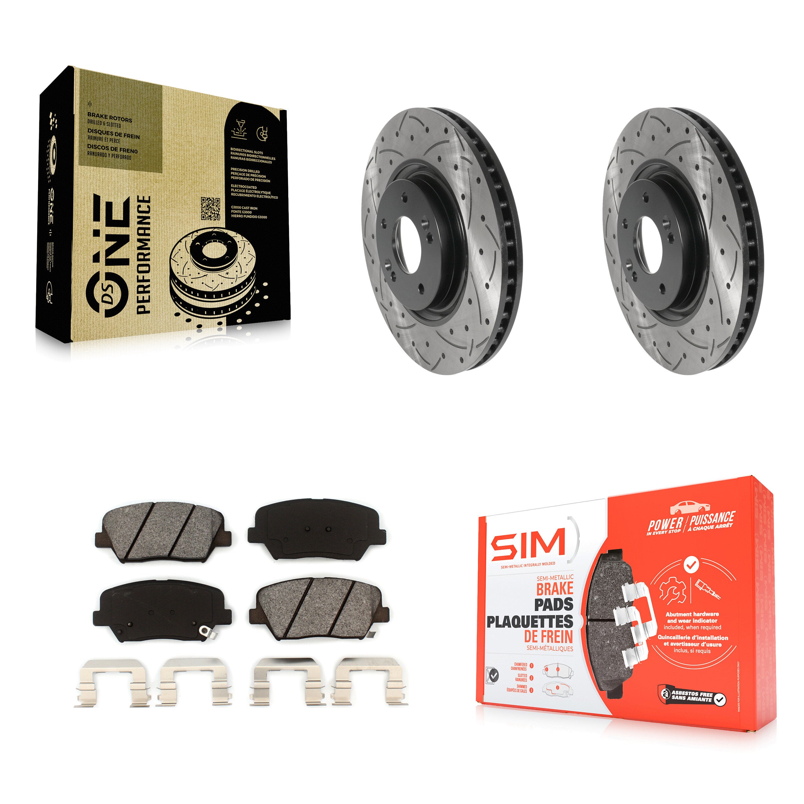 Transit Auto KDS-100694 Disc Brake Kit for 2012-2017 Hyundai Azera - Front