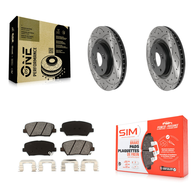 Transit Auto KDS-100694 Disc Brake Kit for 2012-2017 Hyundai Azera - Front