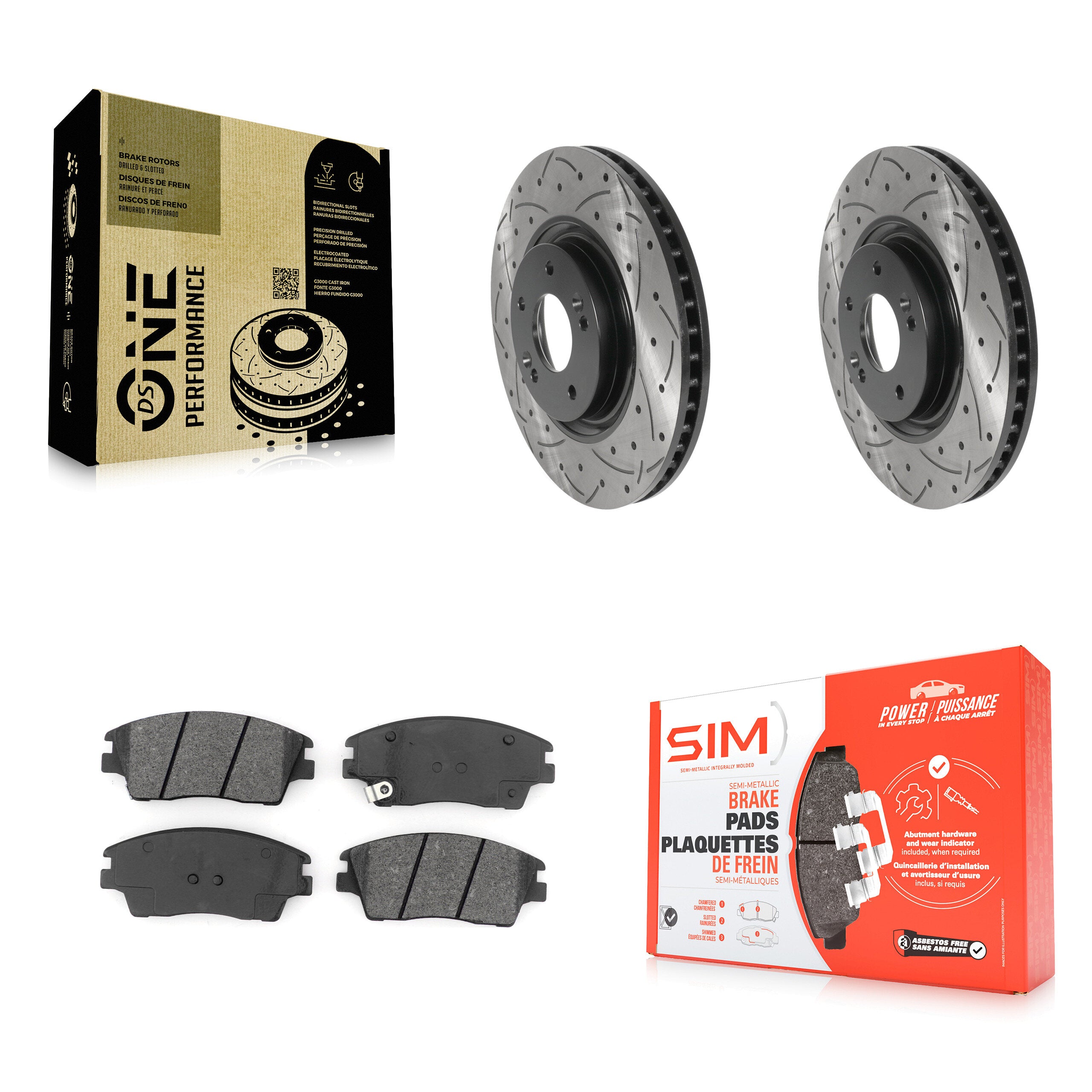 Transit Auto KDS-100695 Disc Brake Kit for 2017-2022 Kia Sportage - Front