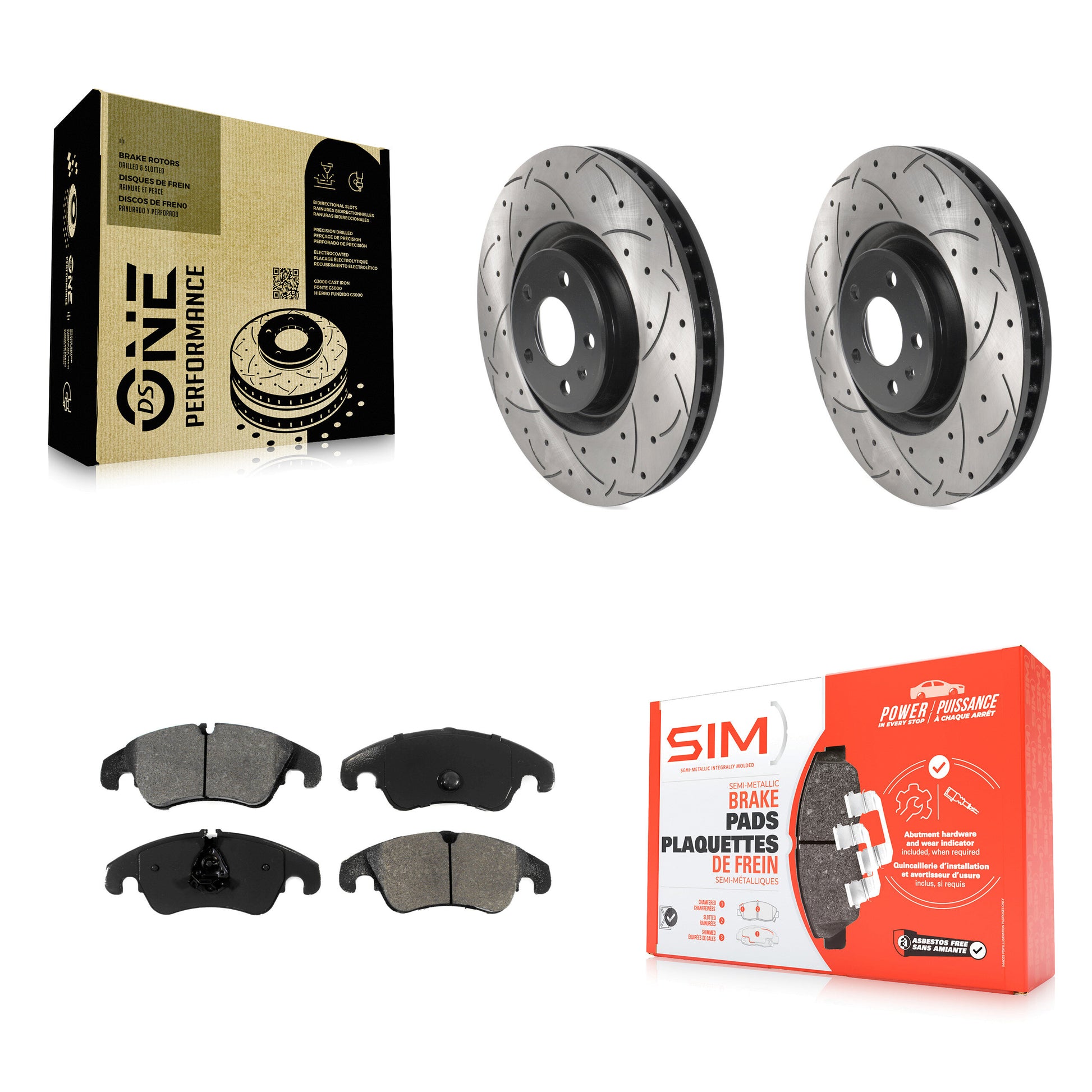 Transit Auto KDS-100697 Disc Brake Kit for 2014 Audi A6 - Front