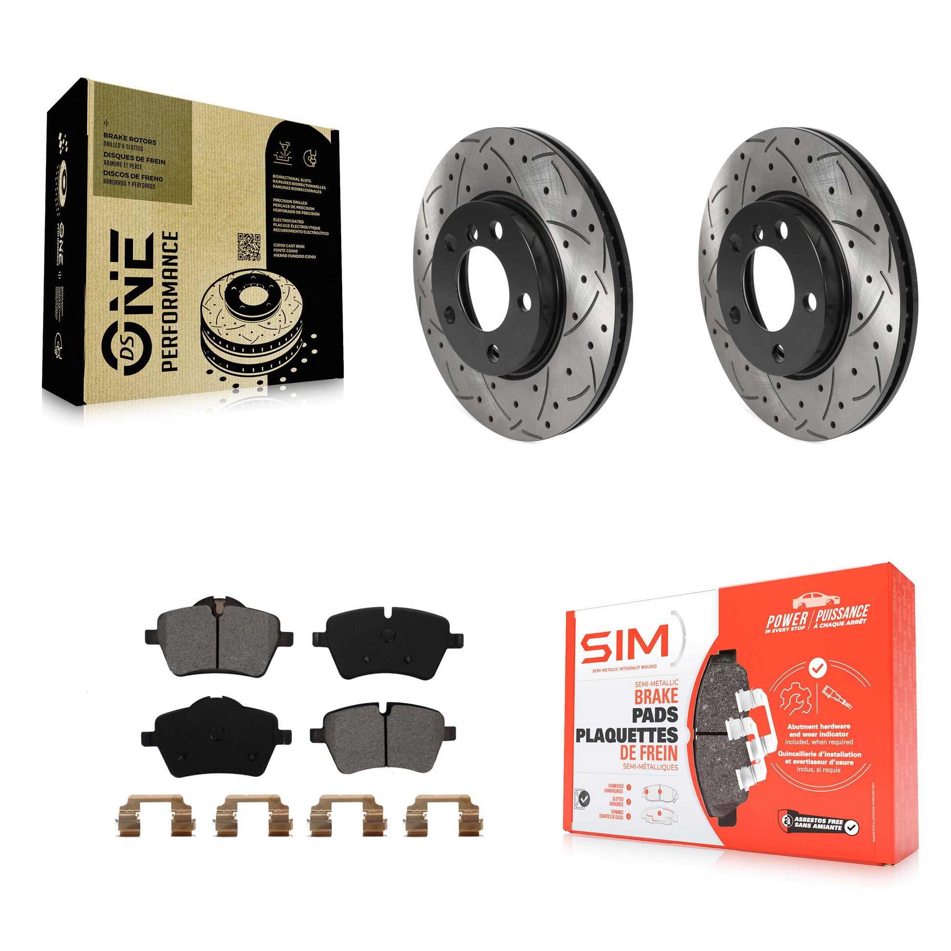 Transit Auto KDS-100699 Disc Brake Kit for 2011-2016 Mini Cooper Countryman, Mini Cooper Paceman - Front