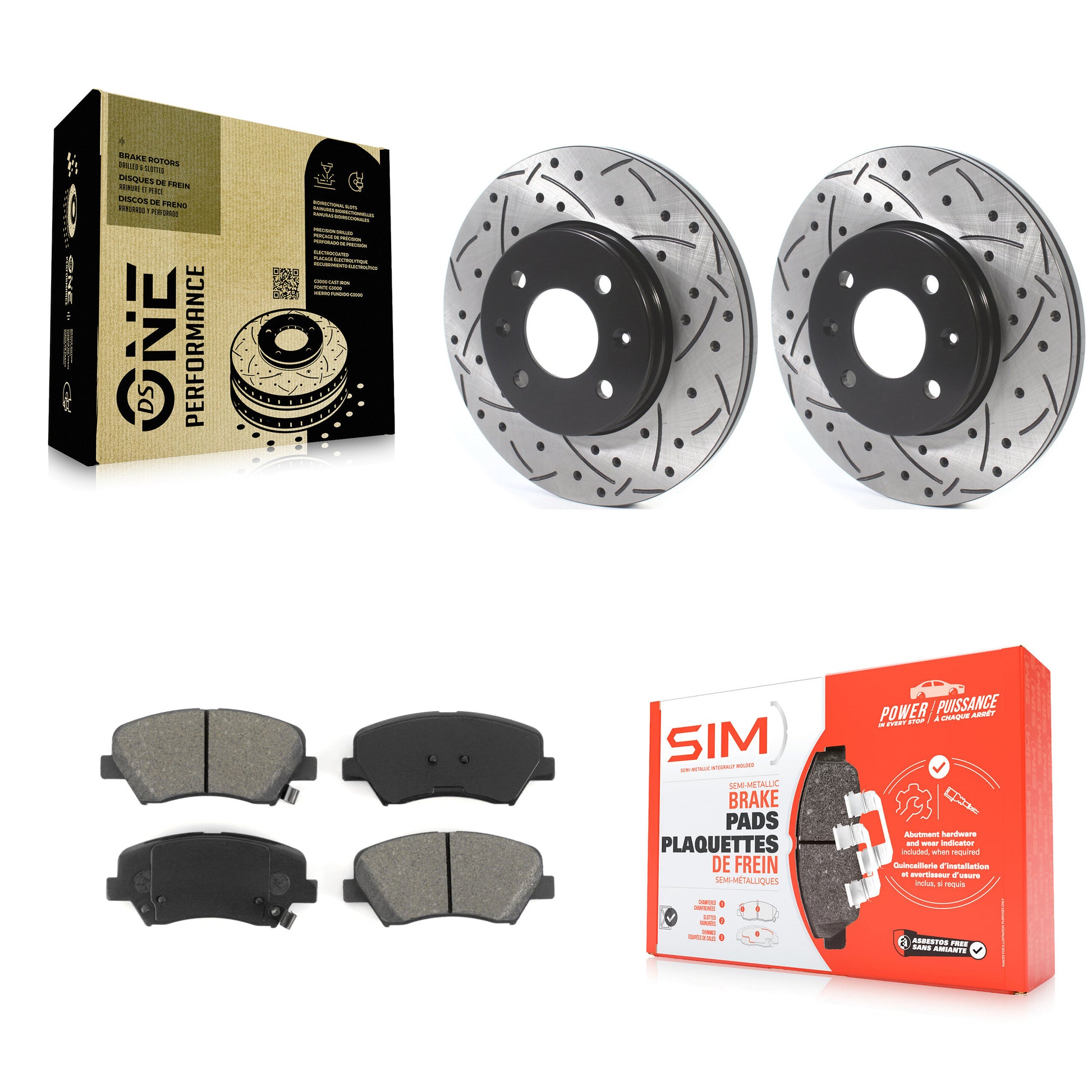 Transit Auto KDS-100700 Disc Brake Kit for 2012-2018 Kia Rio, Hyundai Accent - Front