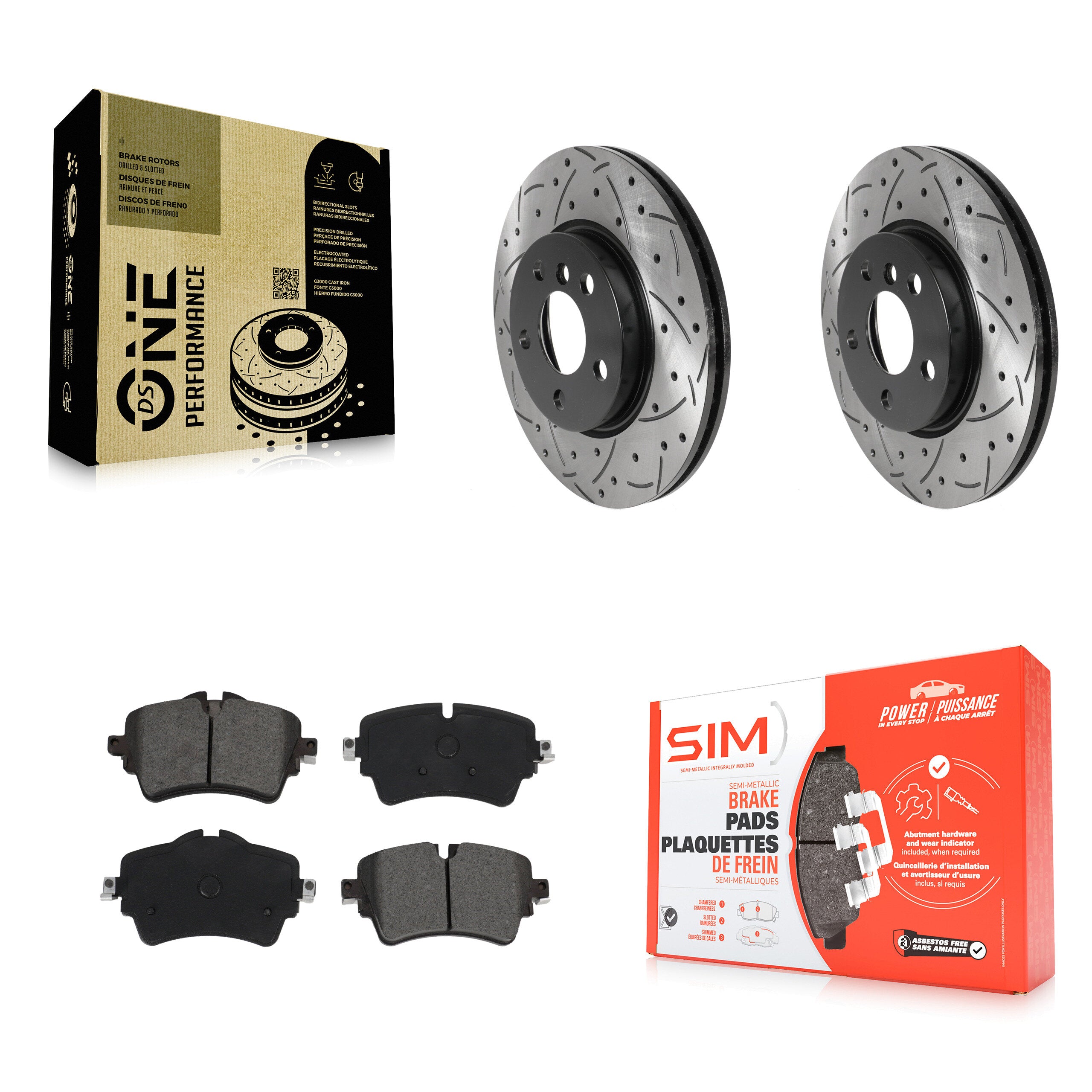 Transit Auto KDS-100703 Disc Brake Kit for 2015-2021 Mini Cooper, Mini Cooper Clubman - Front