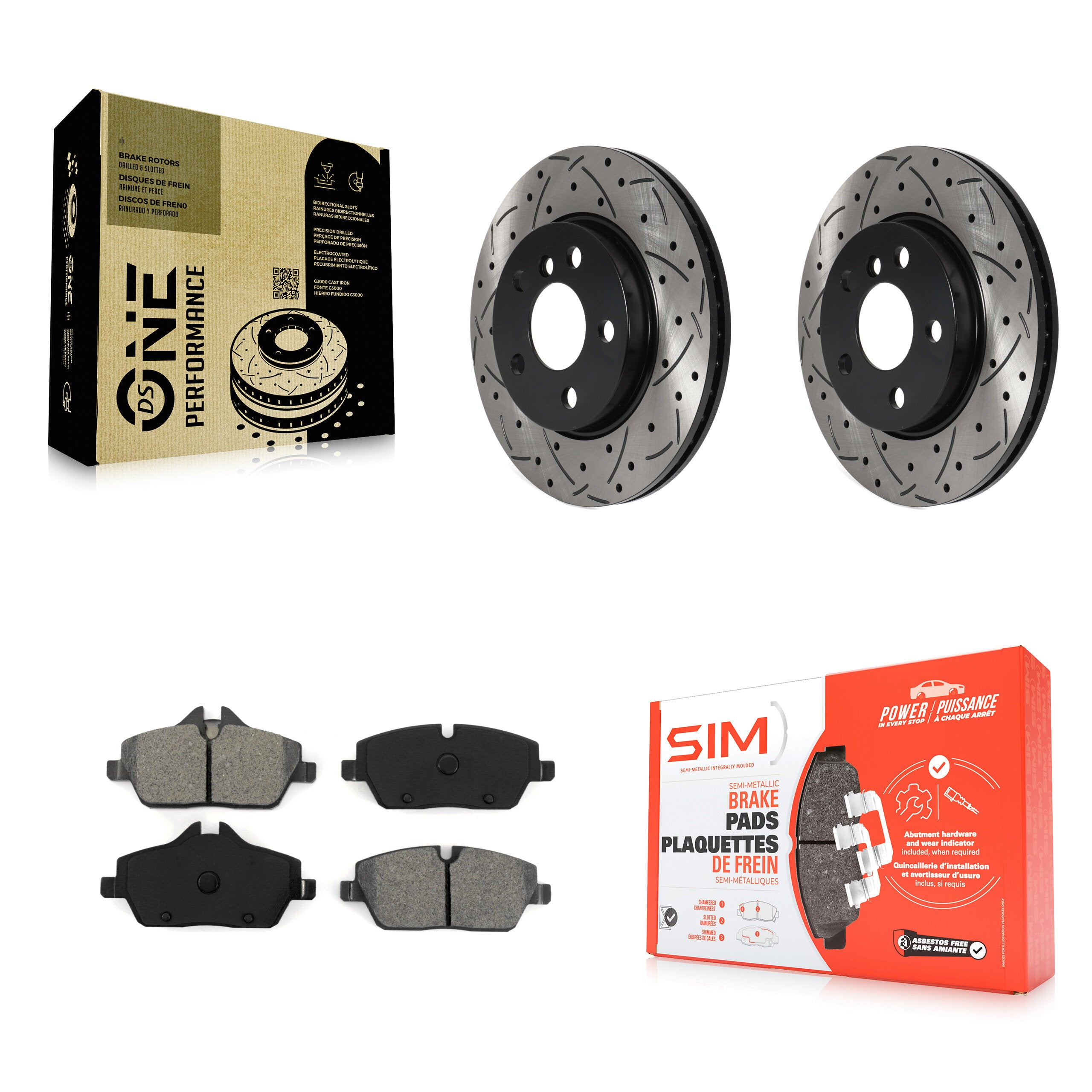 Transit Auto KDS-100704 Disc Brake Kit for 2014-2024 Mini Cooper - Front