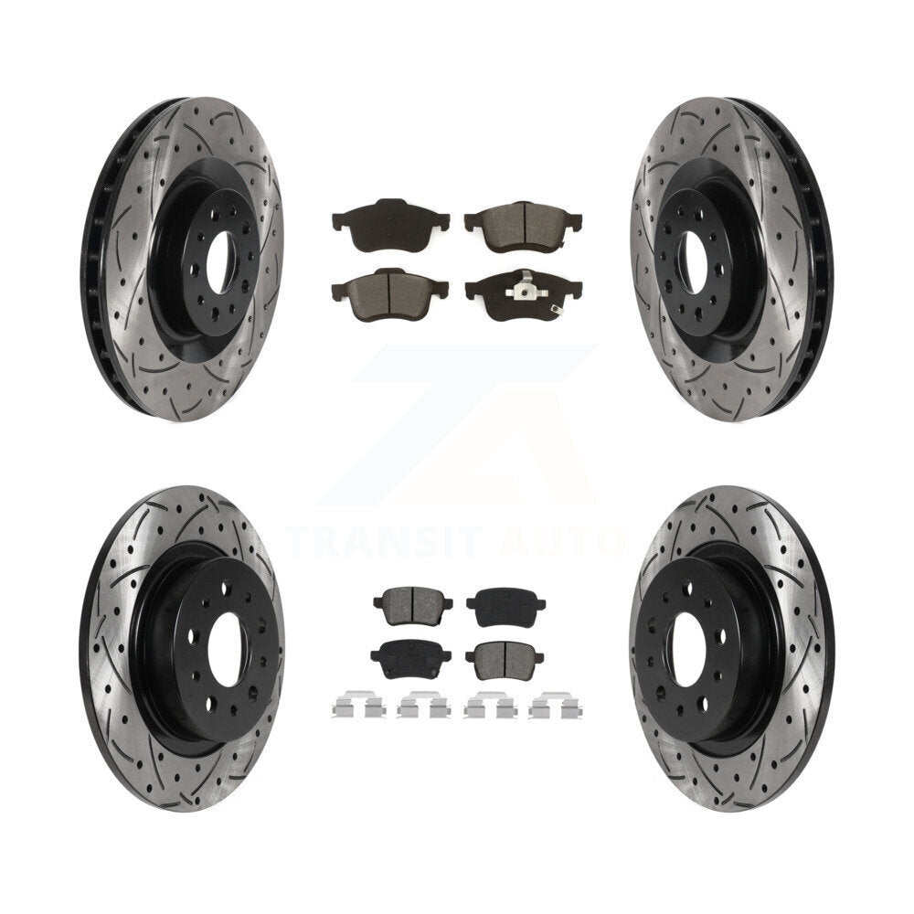Transit Auto KDS-100715 Disc Brake Kit for 2014-2020 Fiat 500L - Front and Rear